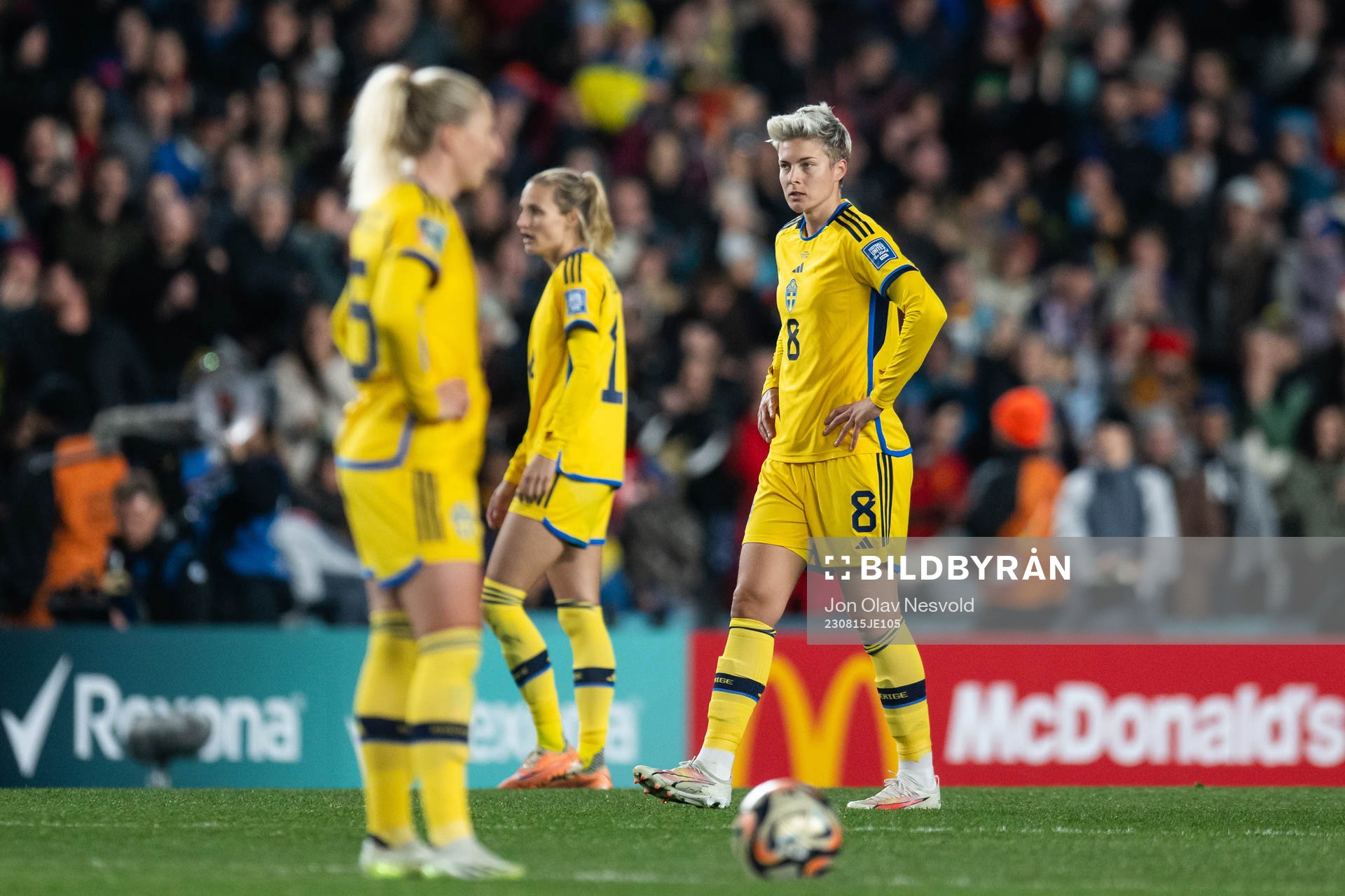 Lina Hurtig of Sweden looks dejected