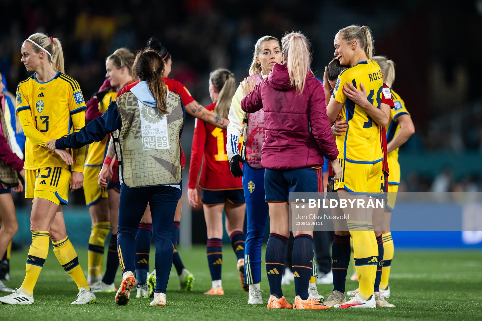 Fridolina Rolfö of Sweden looks dejected