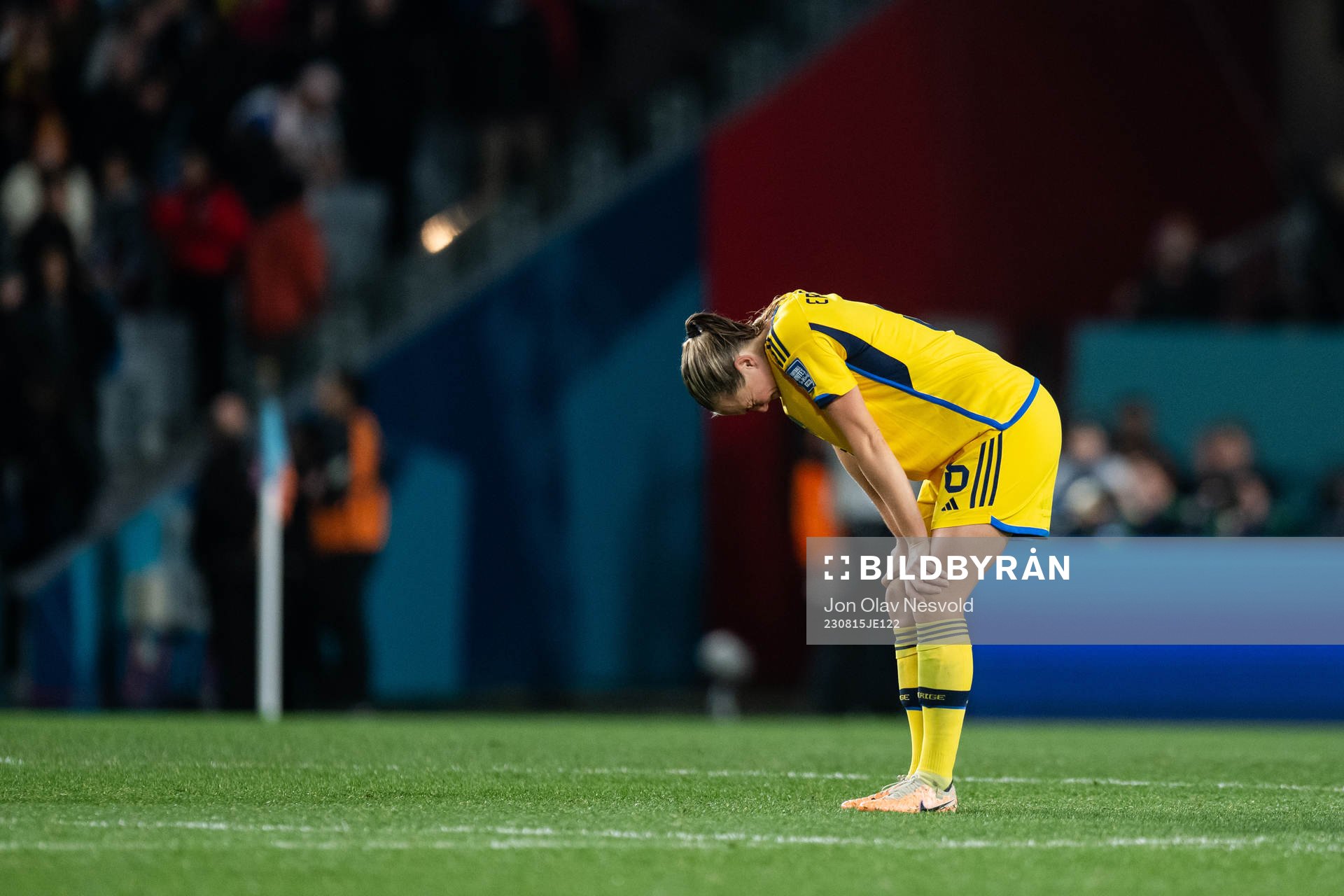 Magdalena Eriksson of Sweden looks dejected
