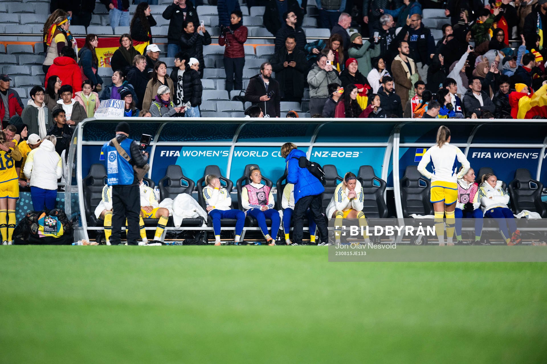 Players of Sweden look dejected