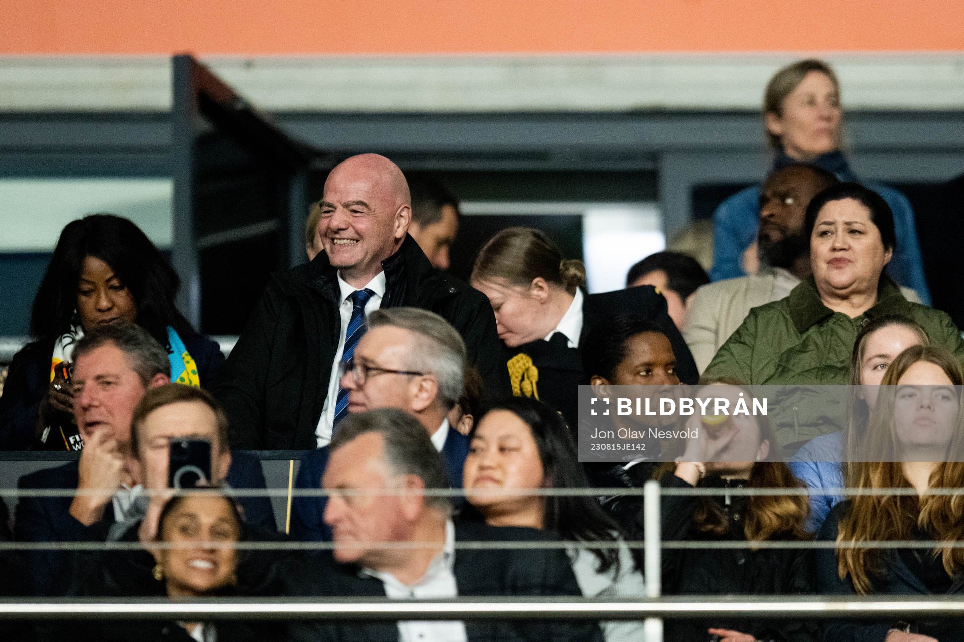 Gianni Infantino, president of FIFA, in the stands