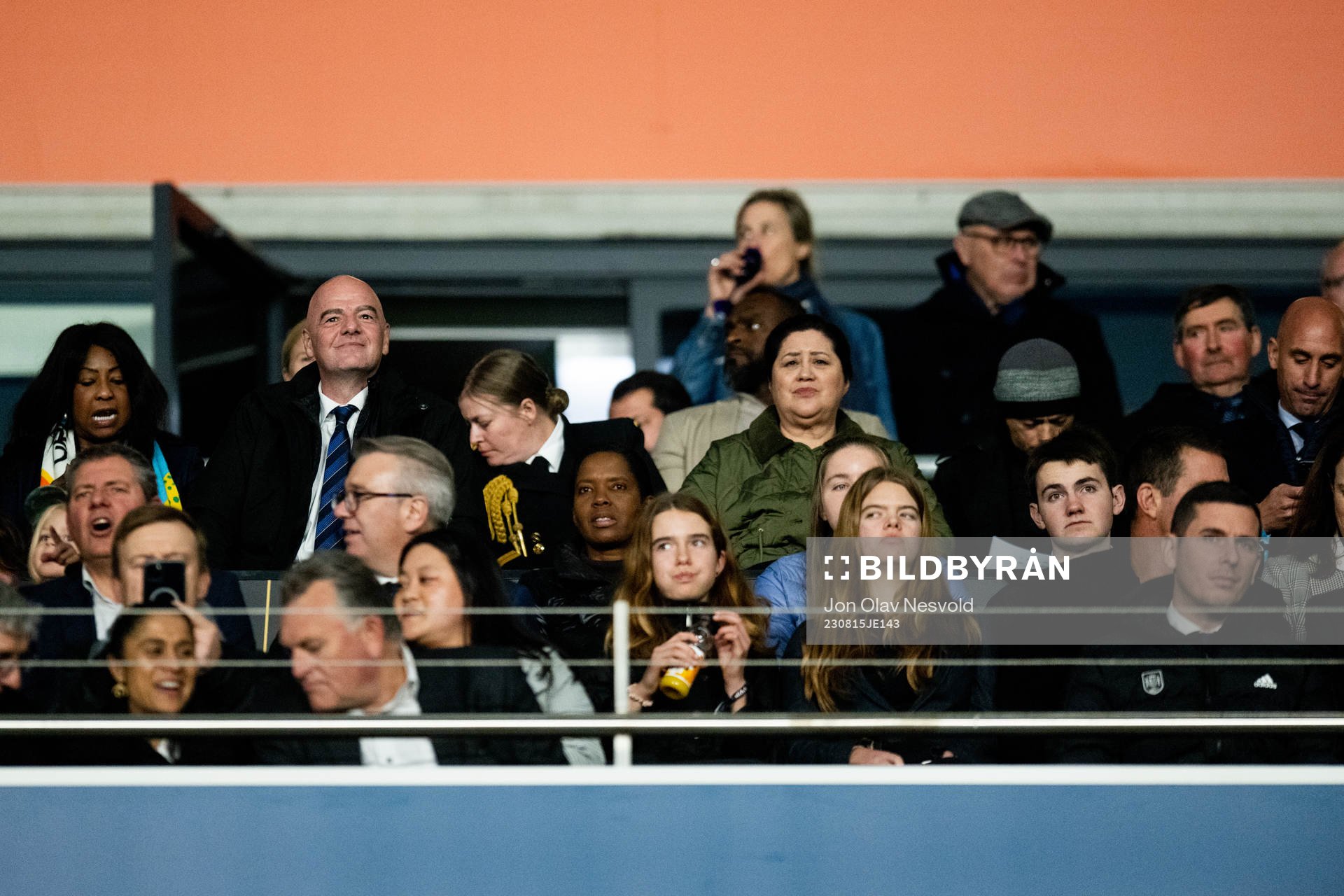 Gianni Infantino, president of FIFA, in the stands