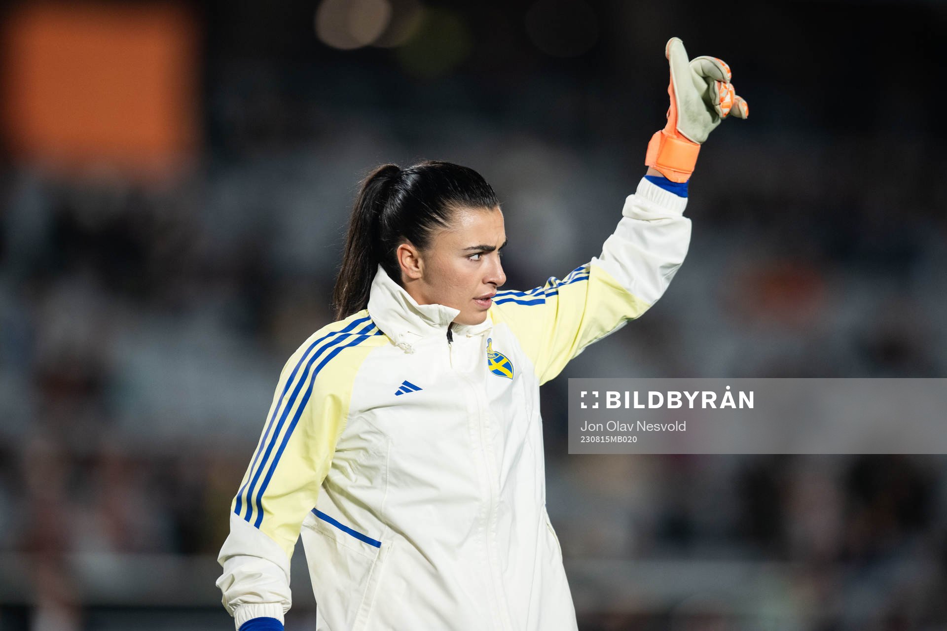 Goalkeeper Zecira Musovic of Sweden