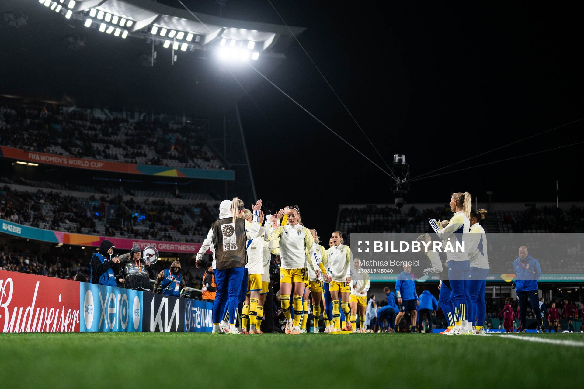 Kosovare Asllani of Sweden with team mates