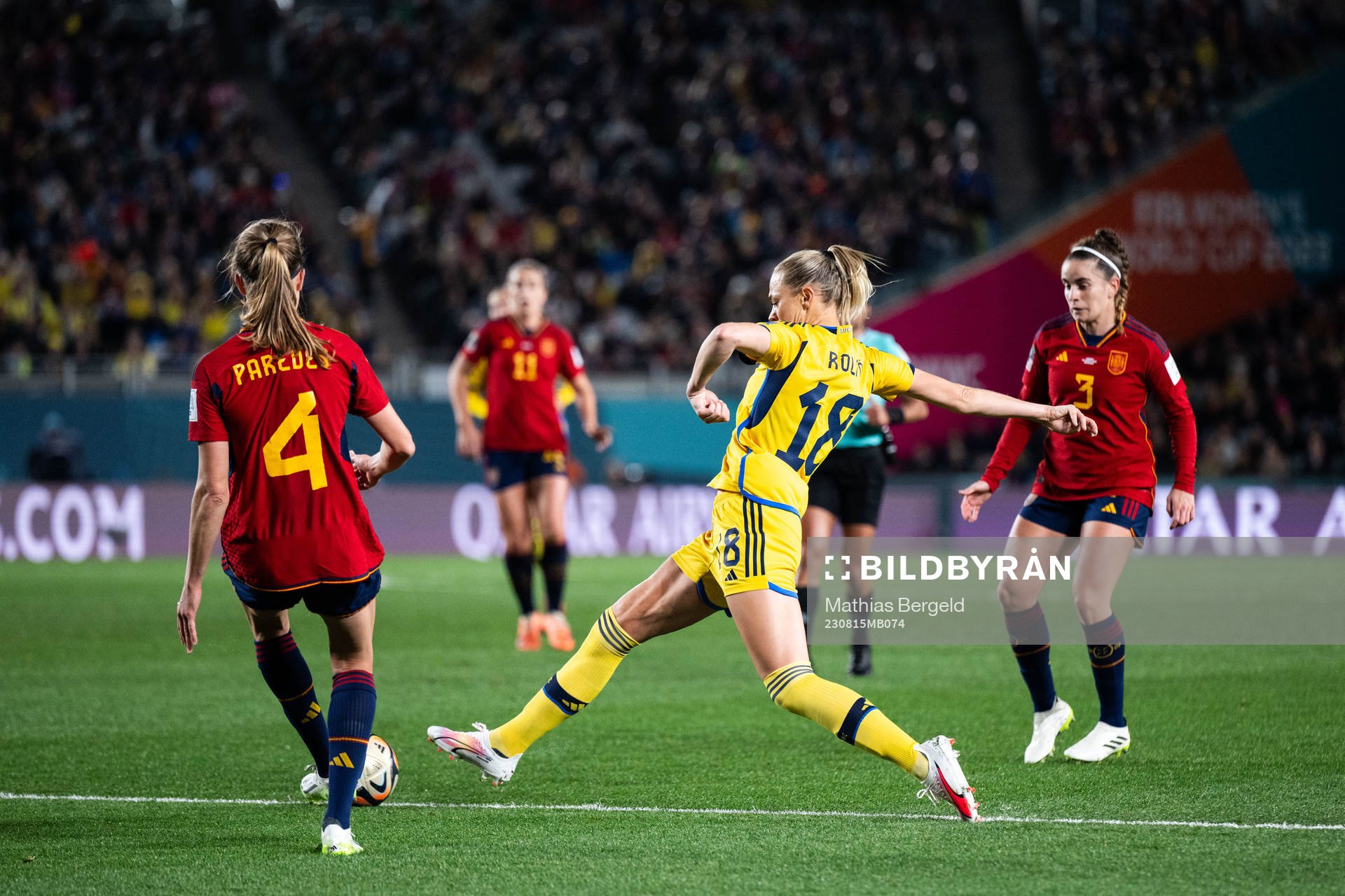 Irene Paredes and Teresa Abelleira of Spain against