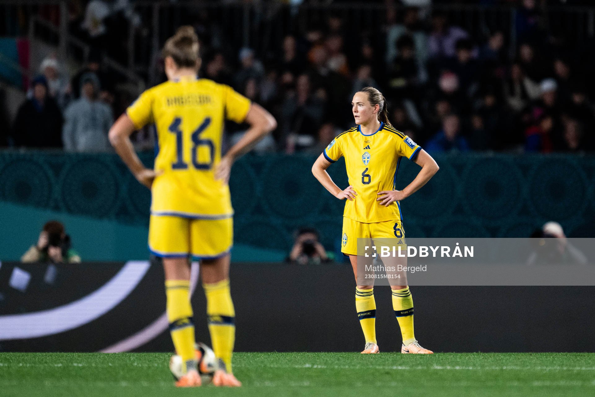 Magdalena Eriksson of Sweden looks dejected