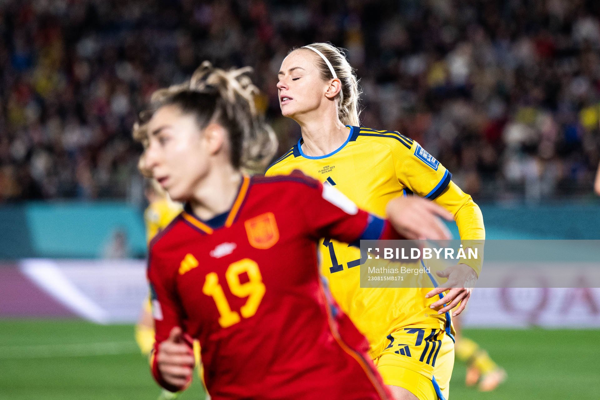 Amanda Ilestedt of Sweden looks dejected