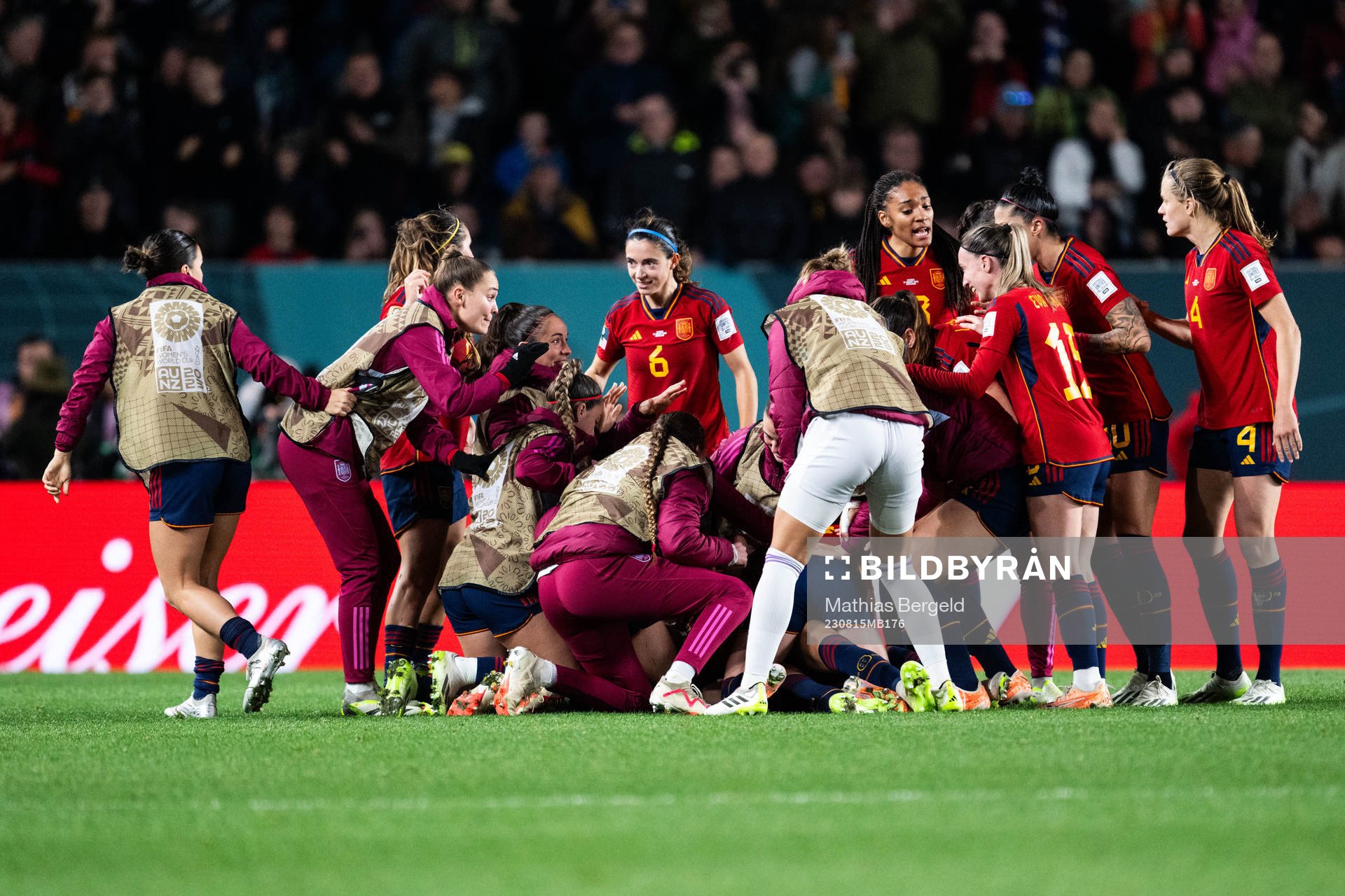Players of Sweden celebrate