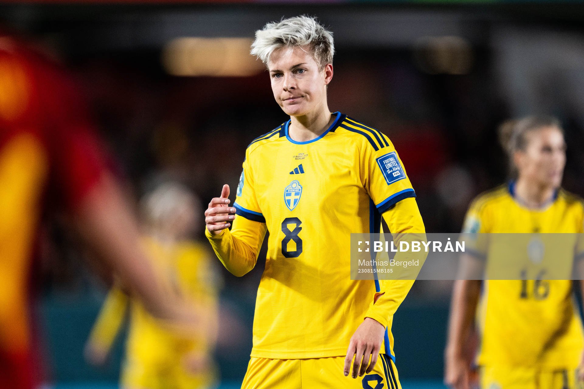 Lina Hurtig of Sweden looks dejected