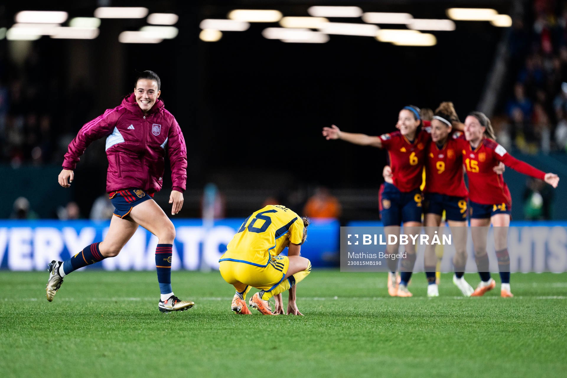 Filippa Angeldahl of Sweden looks dejected