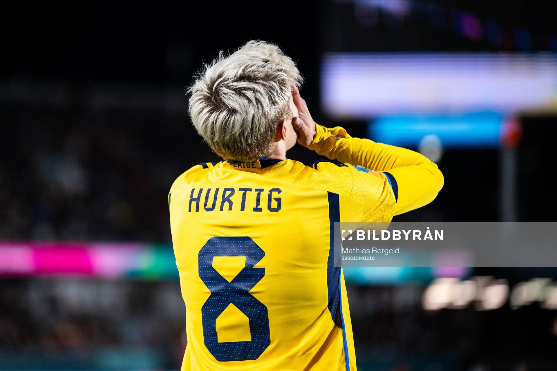Lina Hurtig of Sweden looks dejected