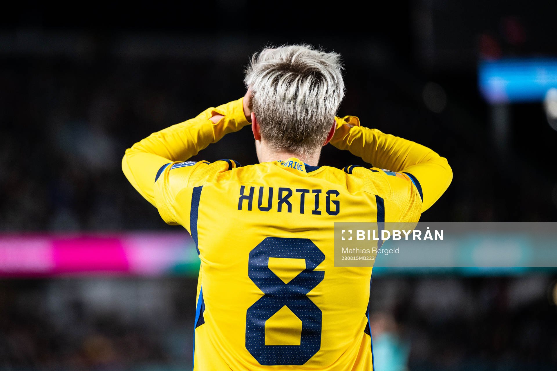 Lina Hurtig of Sweden looks dejected