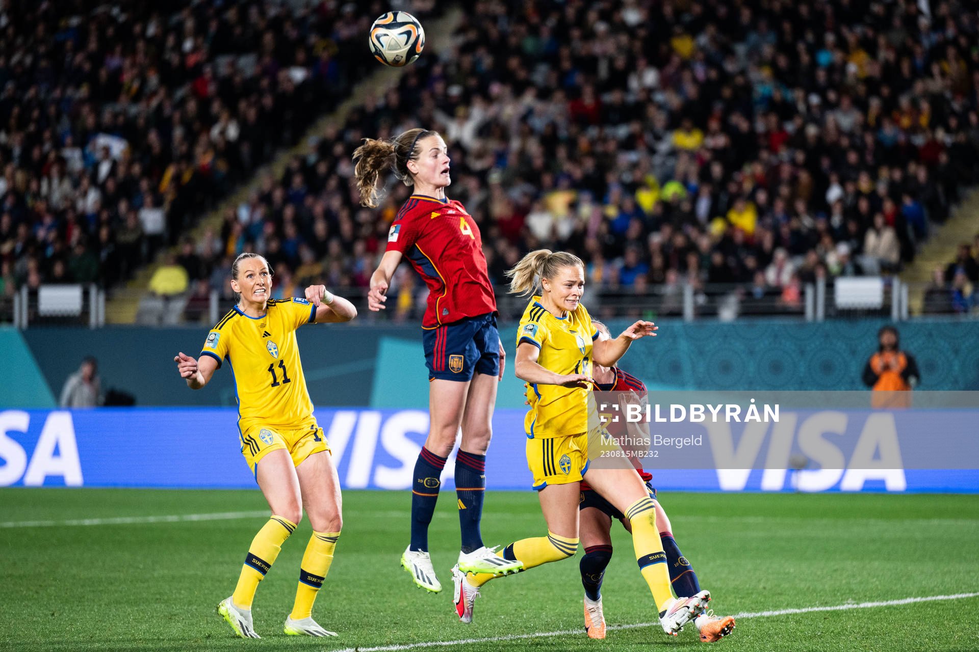 Stina Blackstenius and Fridolina Rolfö of Sweden against