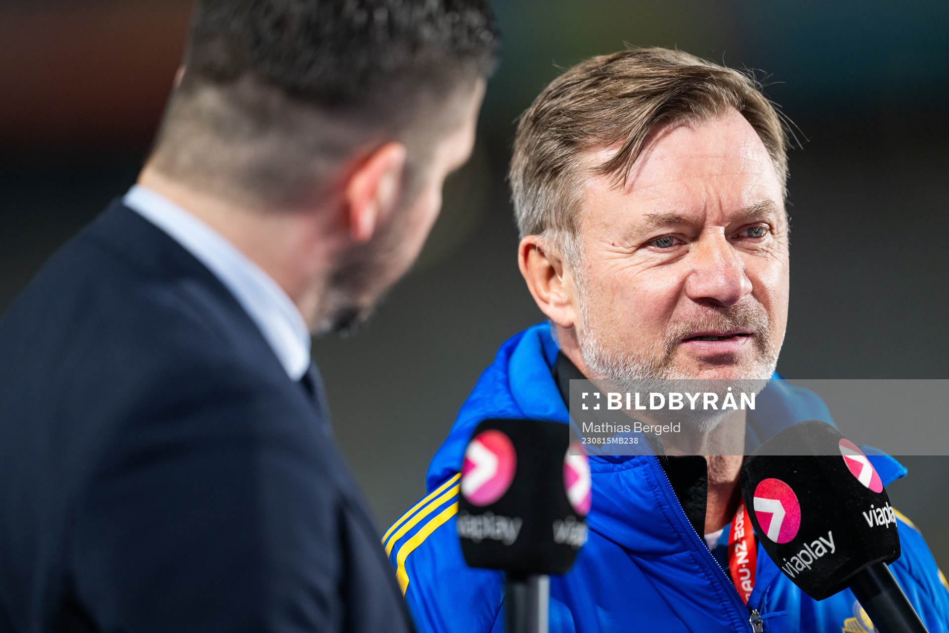 Head coach Peter Gerhardsson of Sweden is interviewed