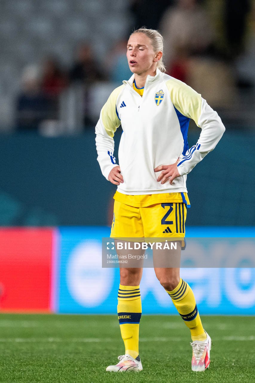 Jonna Andersson of Sweden looks dejected