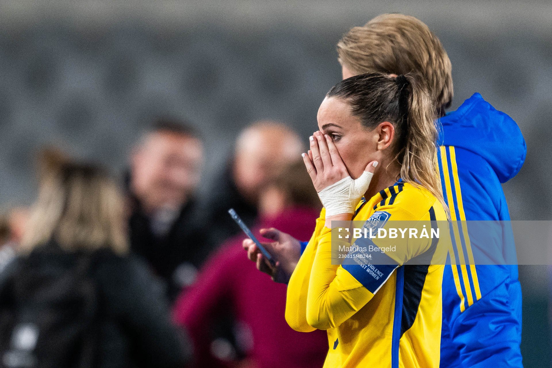 Kosovare Asllani of Sweden looks dejected