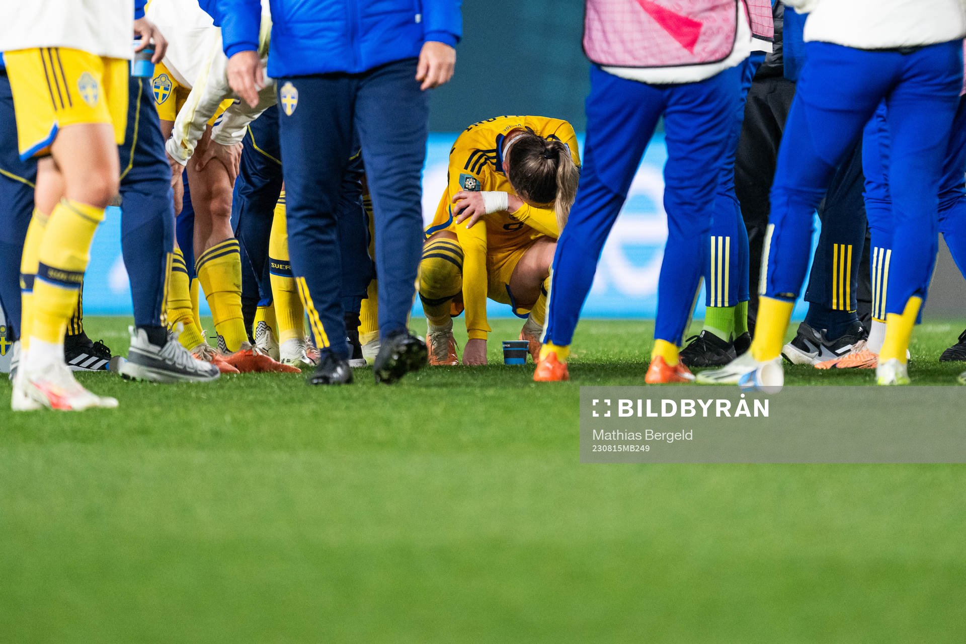 Kosovare Asllani of Sweden looks dejected