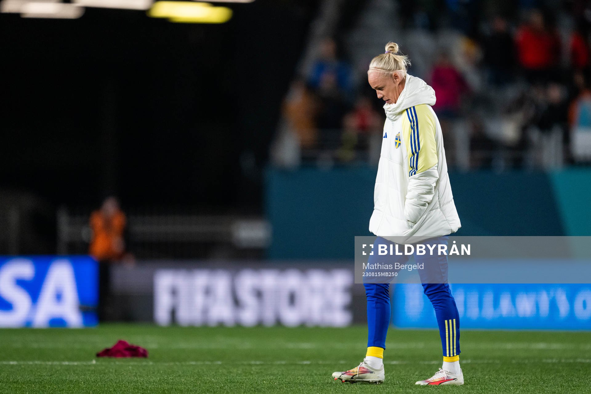Caroline Seger of Sweden looks dejected