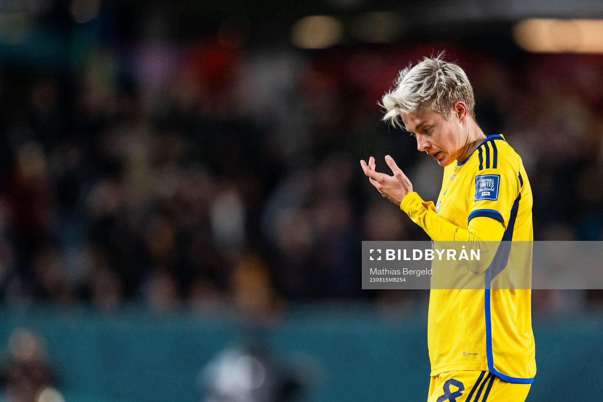 Lina Hurtig of Sweden looks dejected