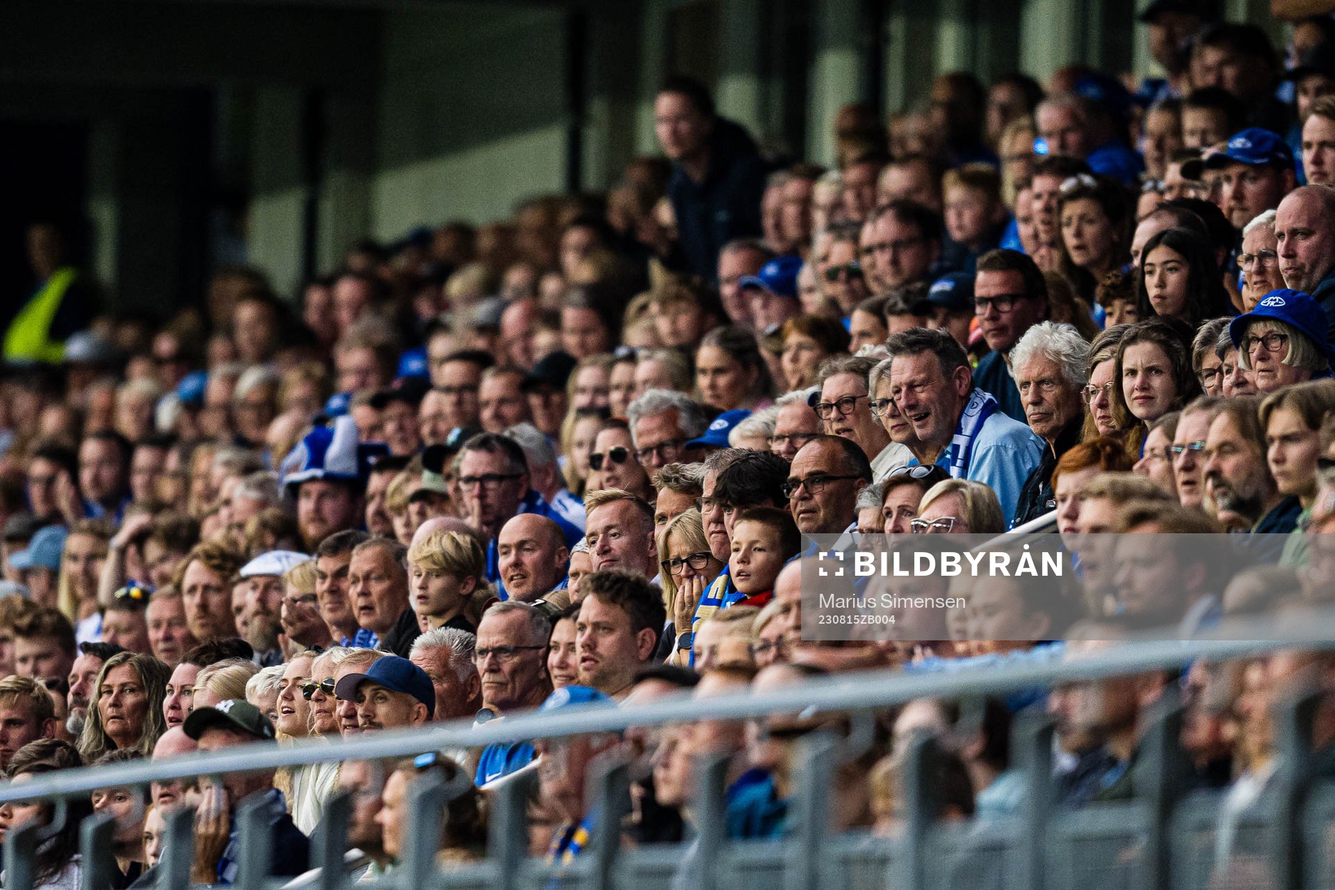 Spectators in the stands