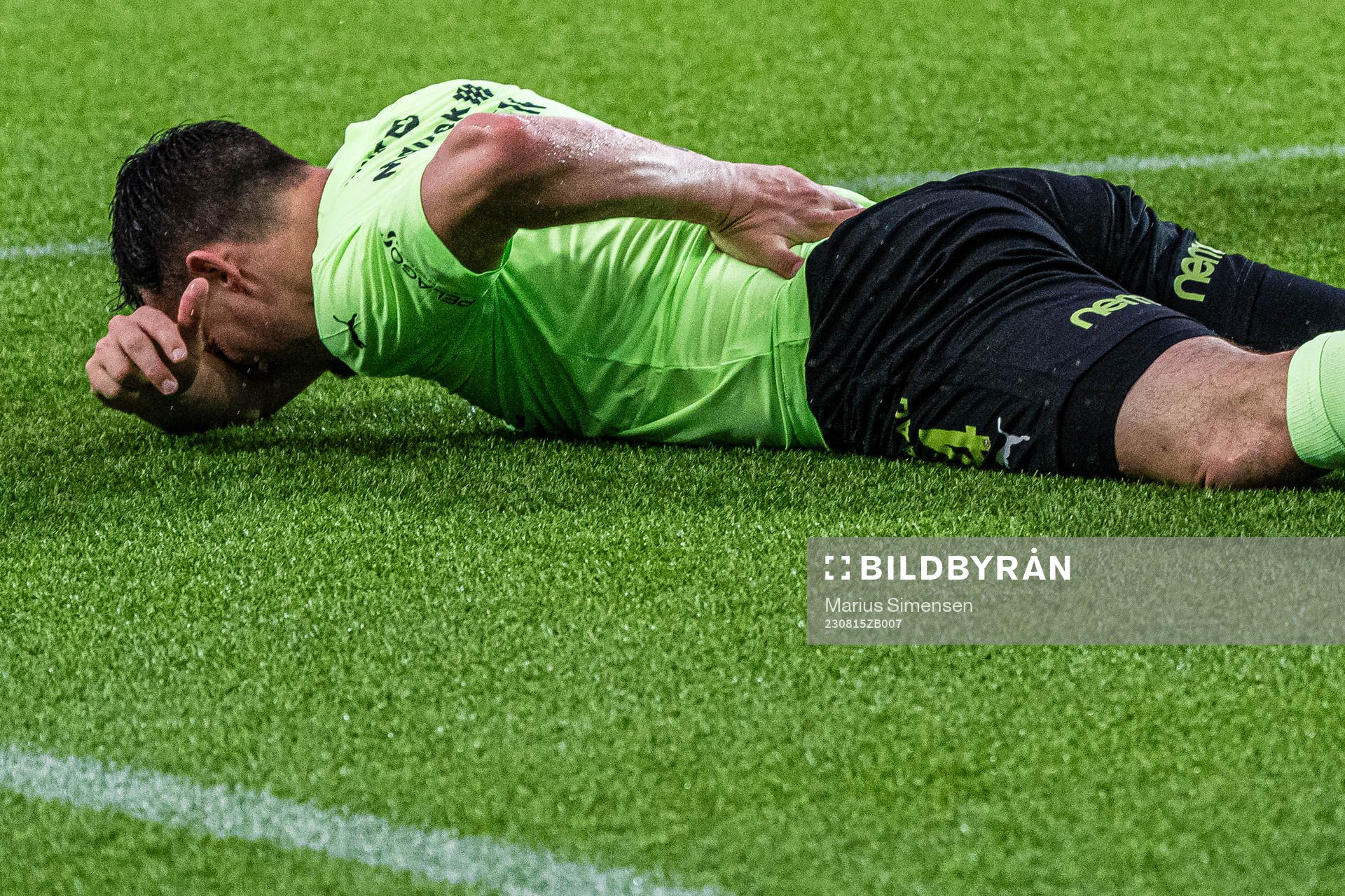 Vegard Forren of Klaksvik in pain