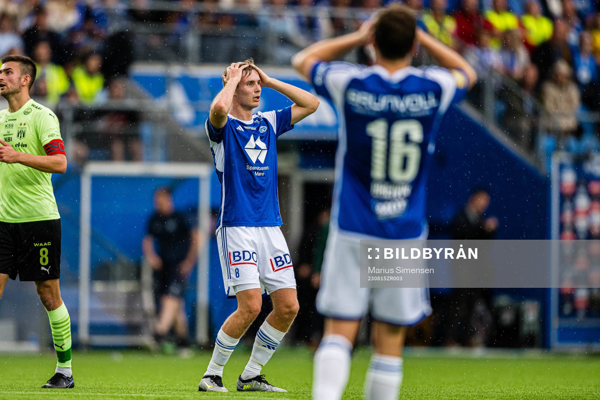 Sivert Mannsverk of Molde reacts