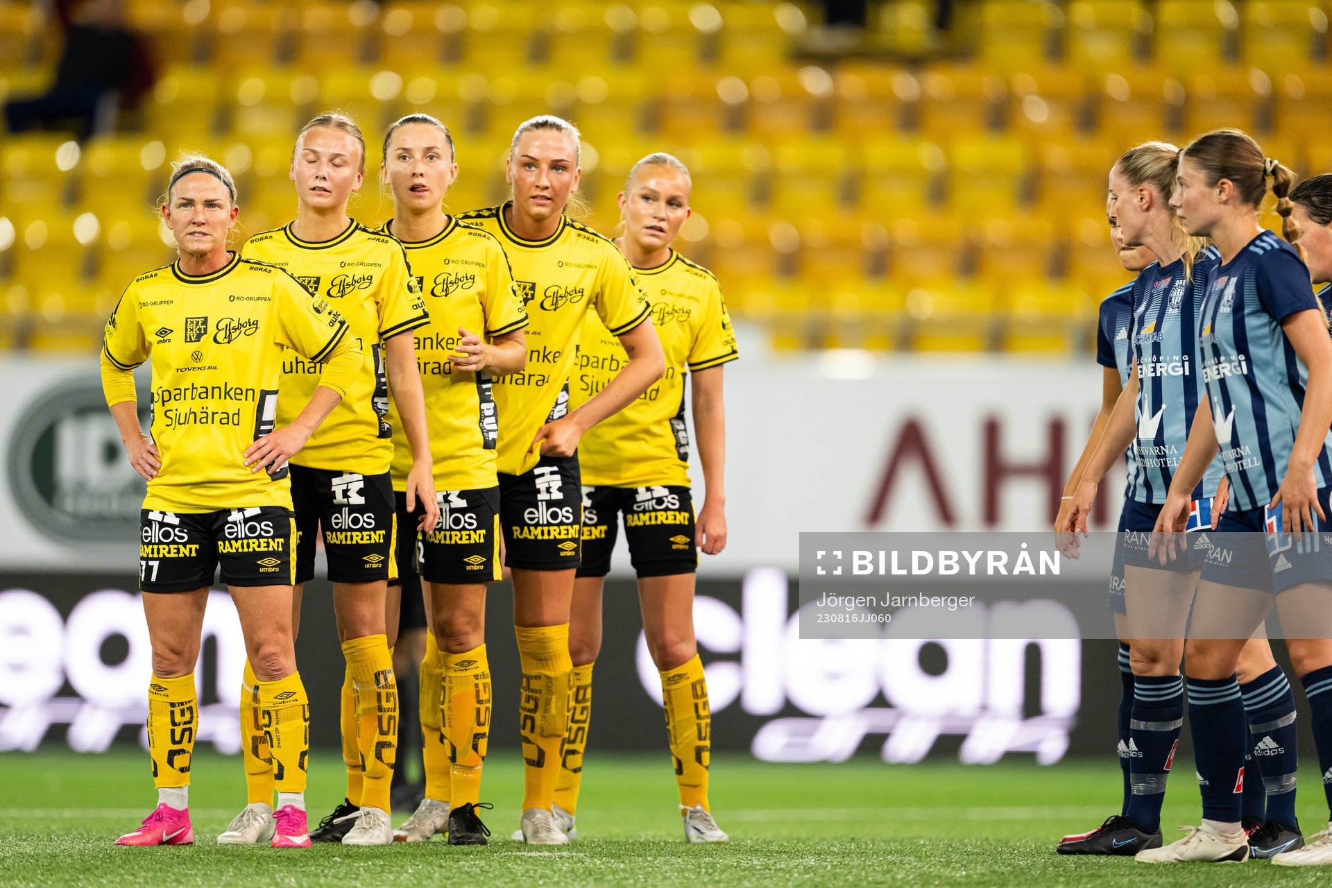 Elfsborgs Sara Jardving, Linn Sångberg, Elin Johansson,