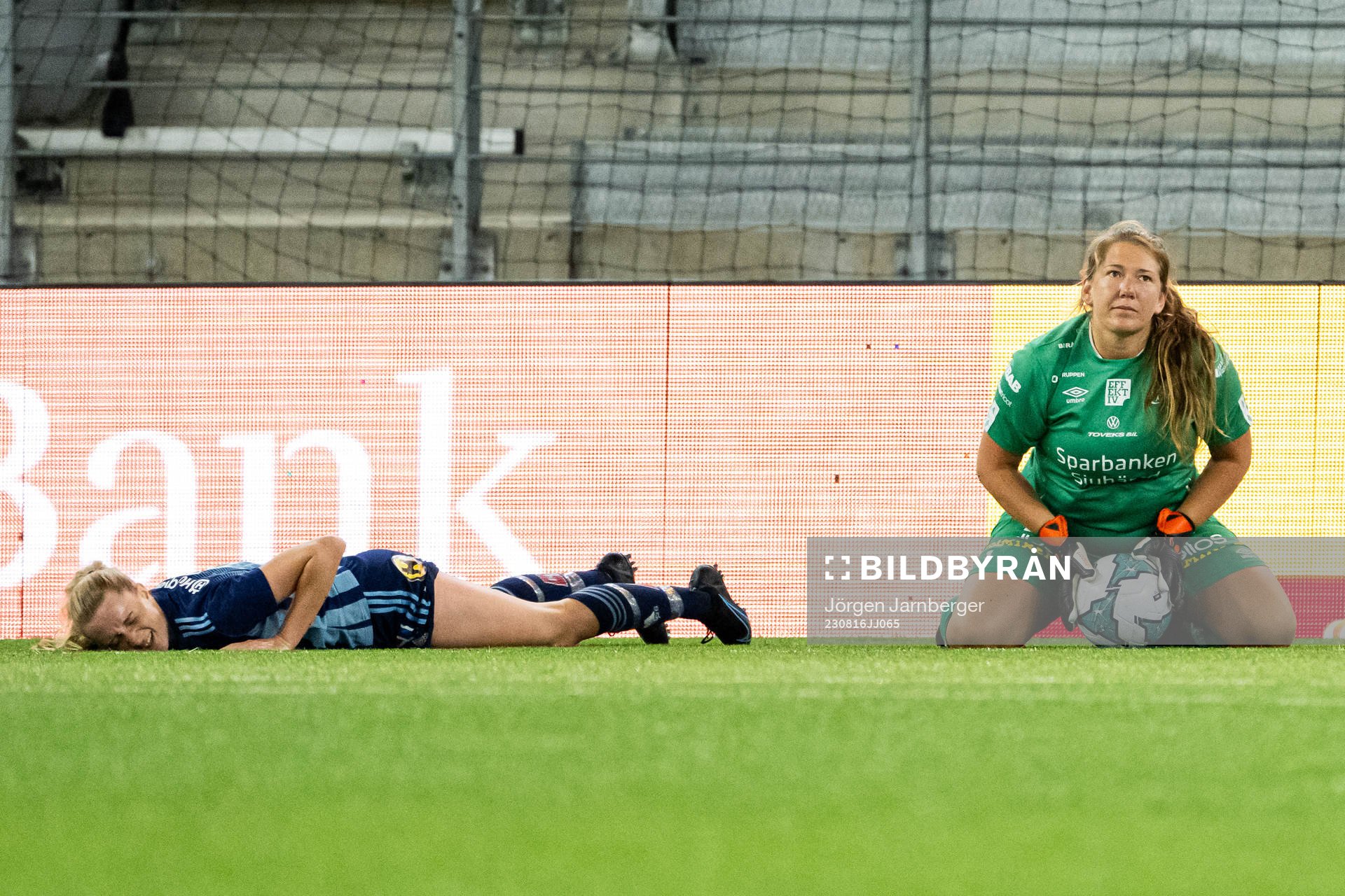 Elfsborgs målvakt Sandra Eriksson under fotbollsmatchen i Svenska Cupen omgång 1-3 mellan Elfsborg och Husqvarna den 16 augusti 2023 i Borås.