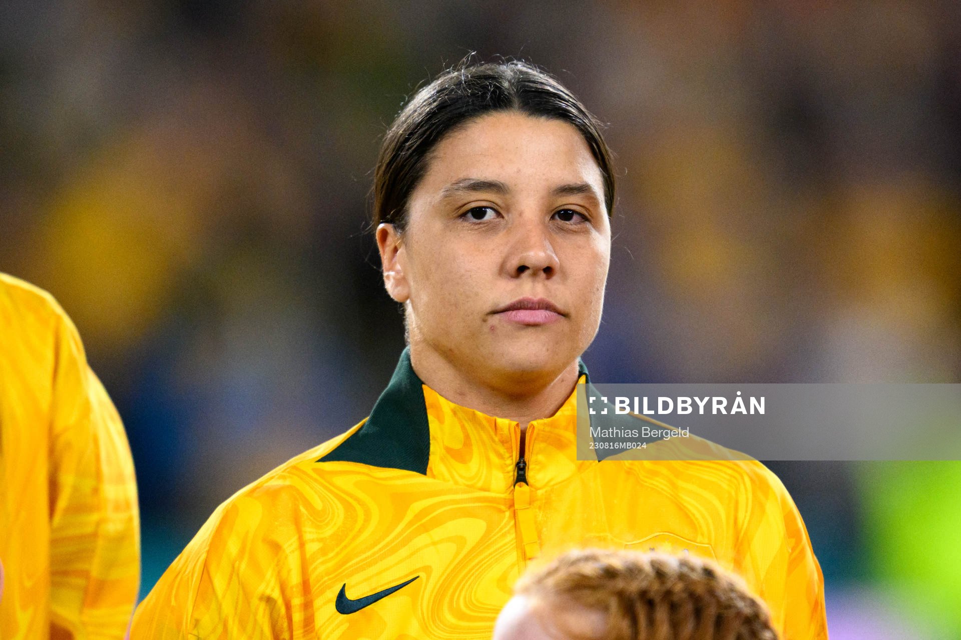 Sam Kerr of Australia at lineup