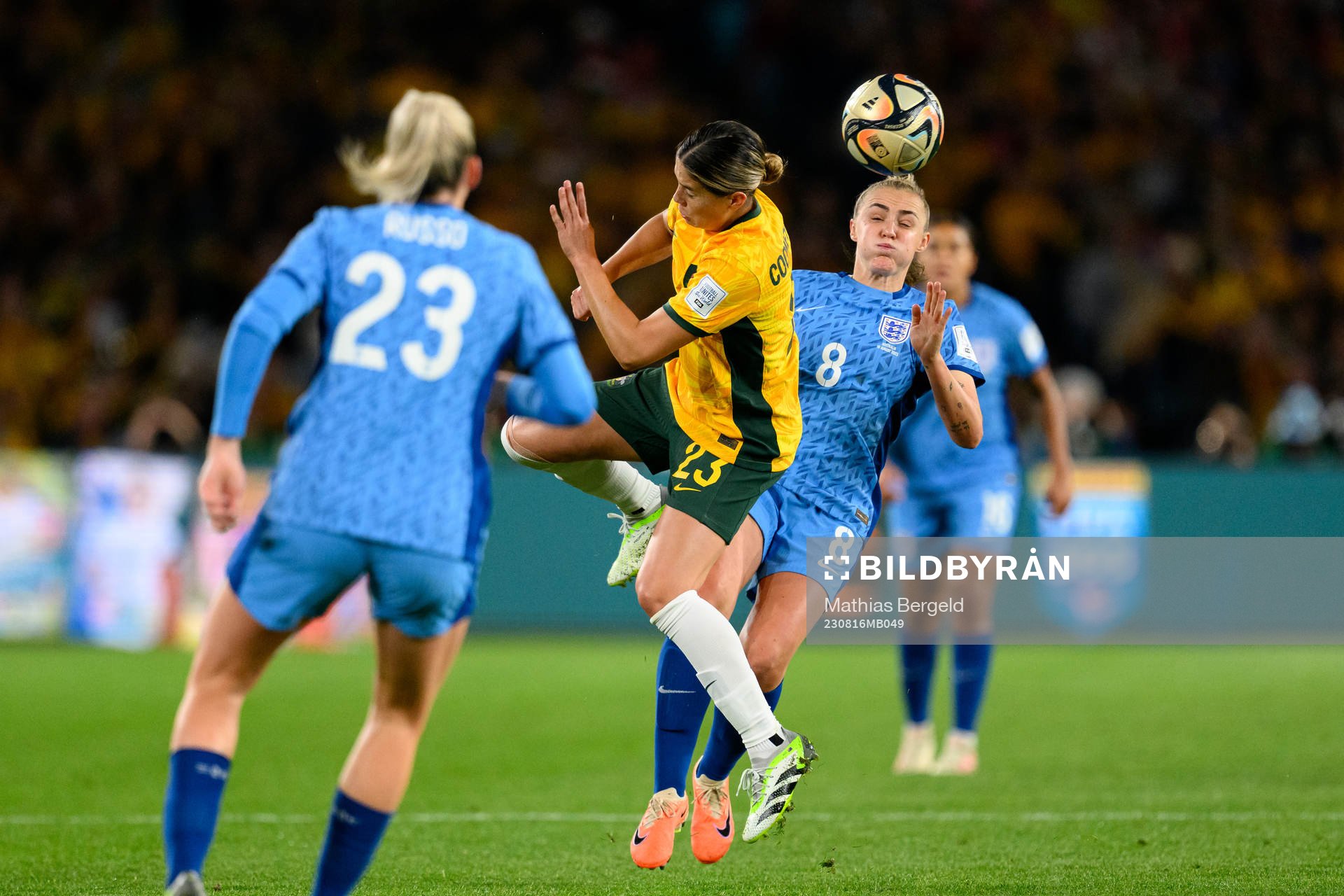 Kyra Cooney-Cross of Australia and Georgia Stanway of