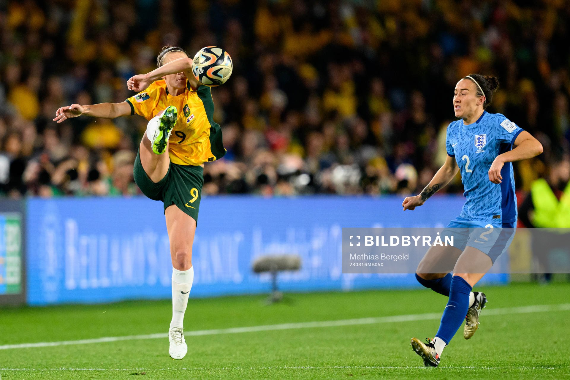 Caitlin Foord of Australia and Lucy Bronze of England