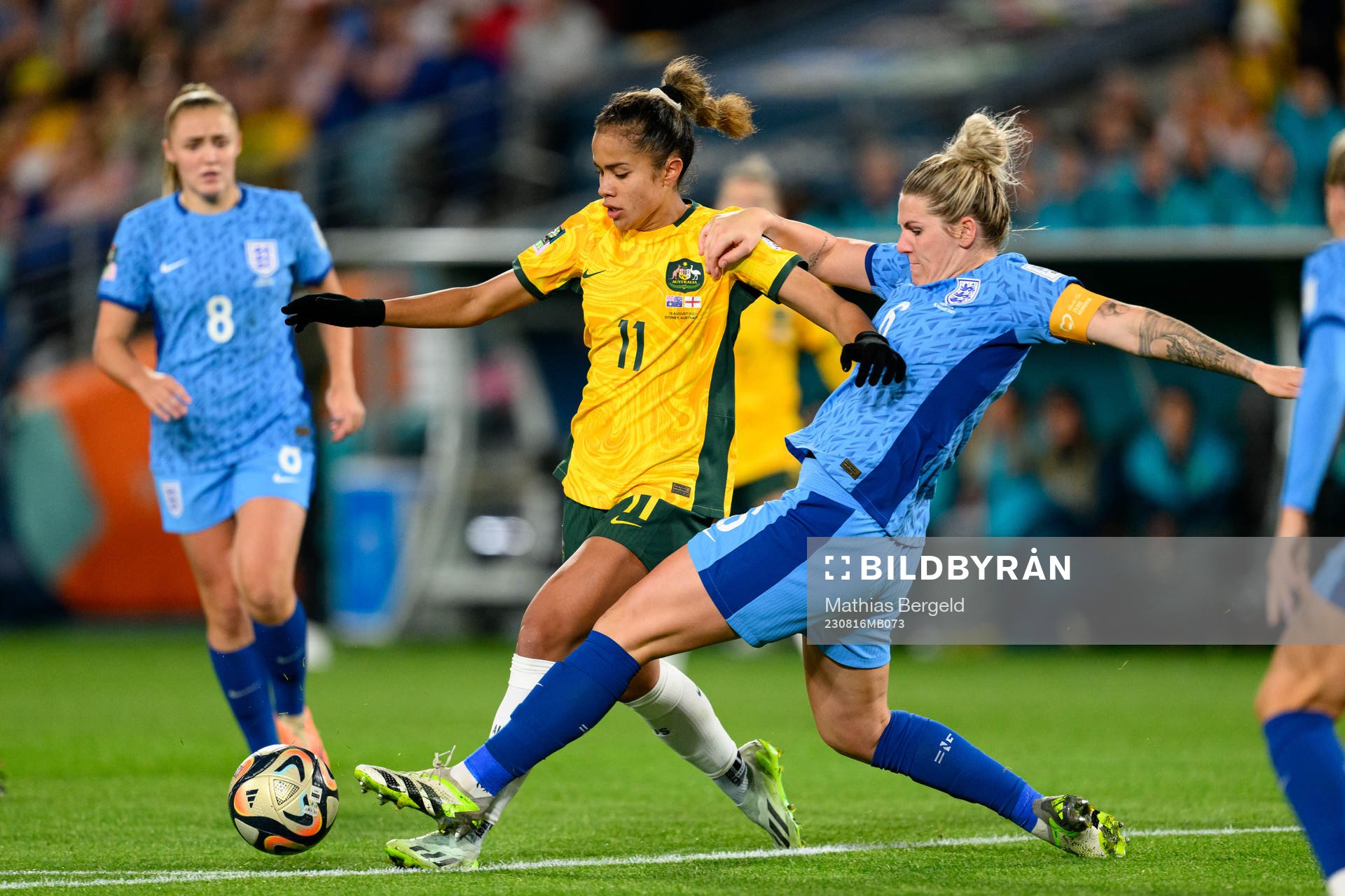Mary Fowler of Australia and Millie Bright of England