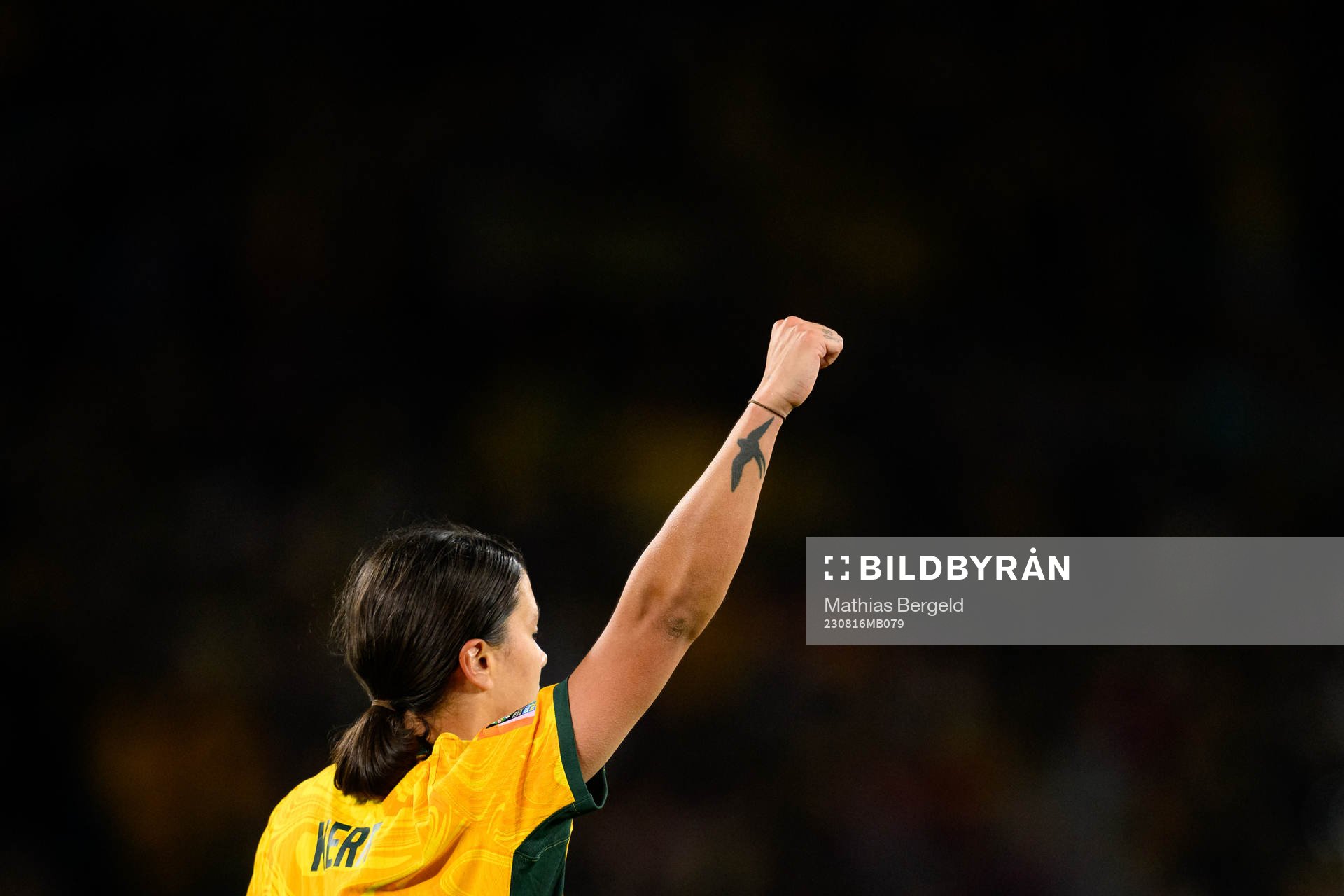 Sam Kerr of Australia celebrates