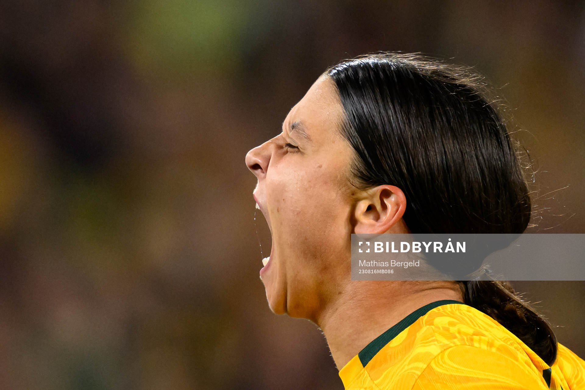 Sam Kerr of Australia celebrates