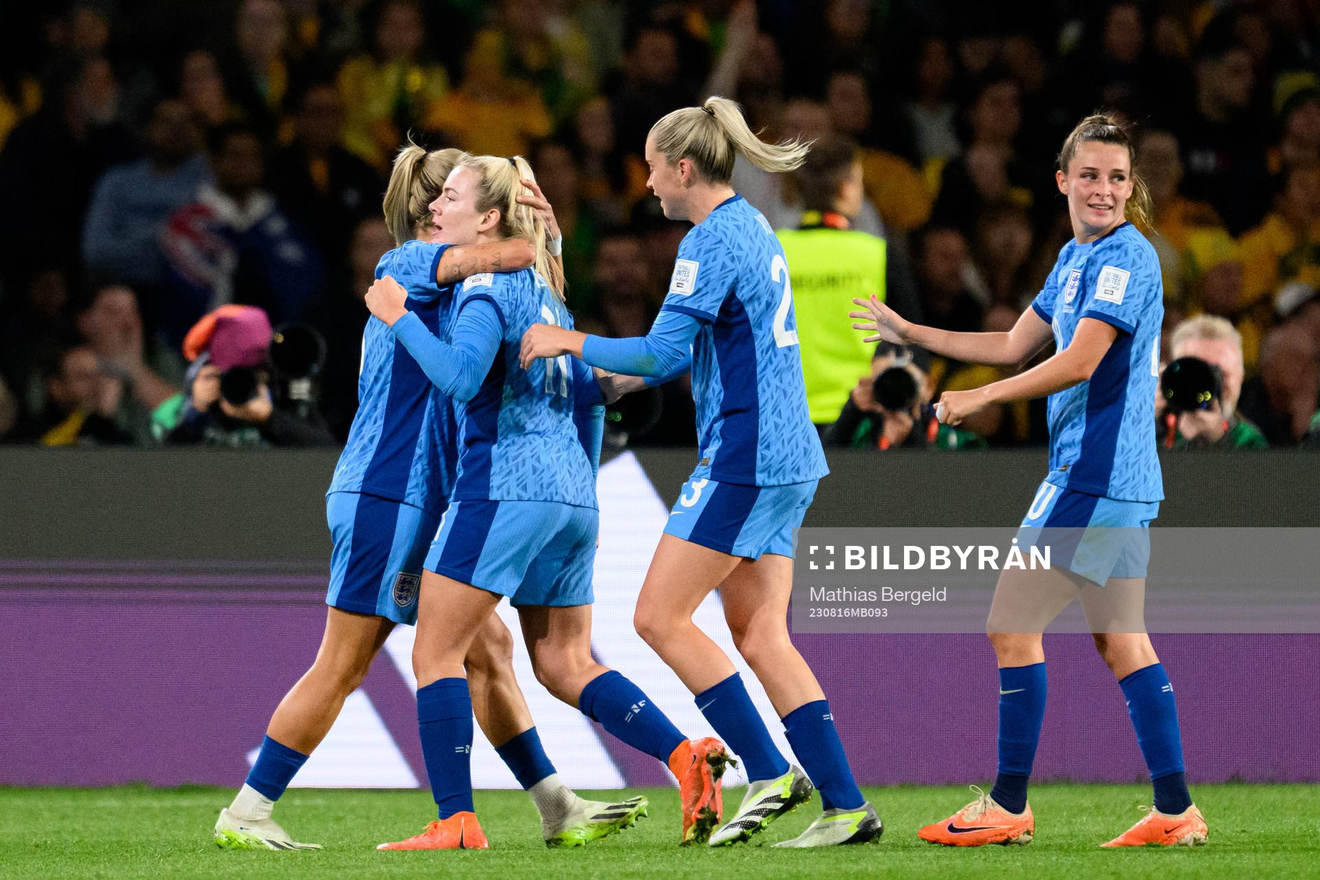 Lauren Hemp of England celebrates