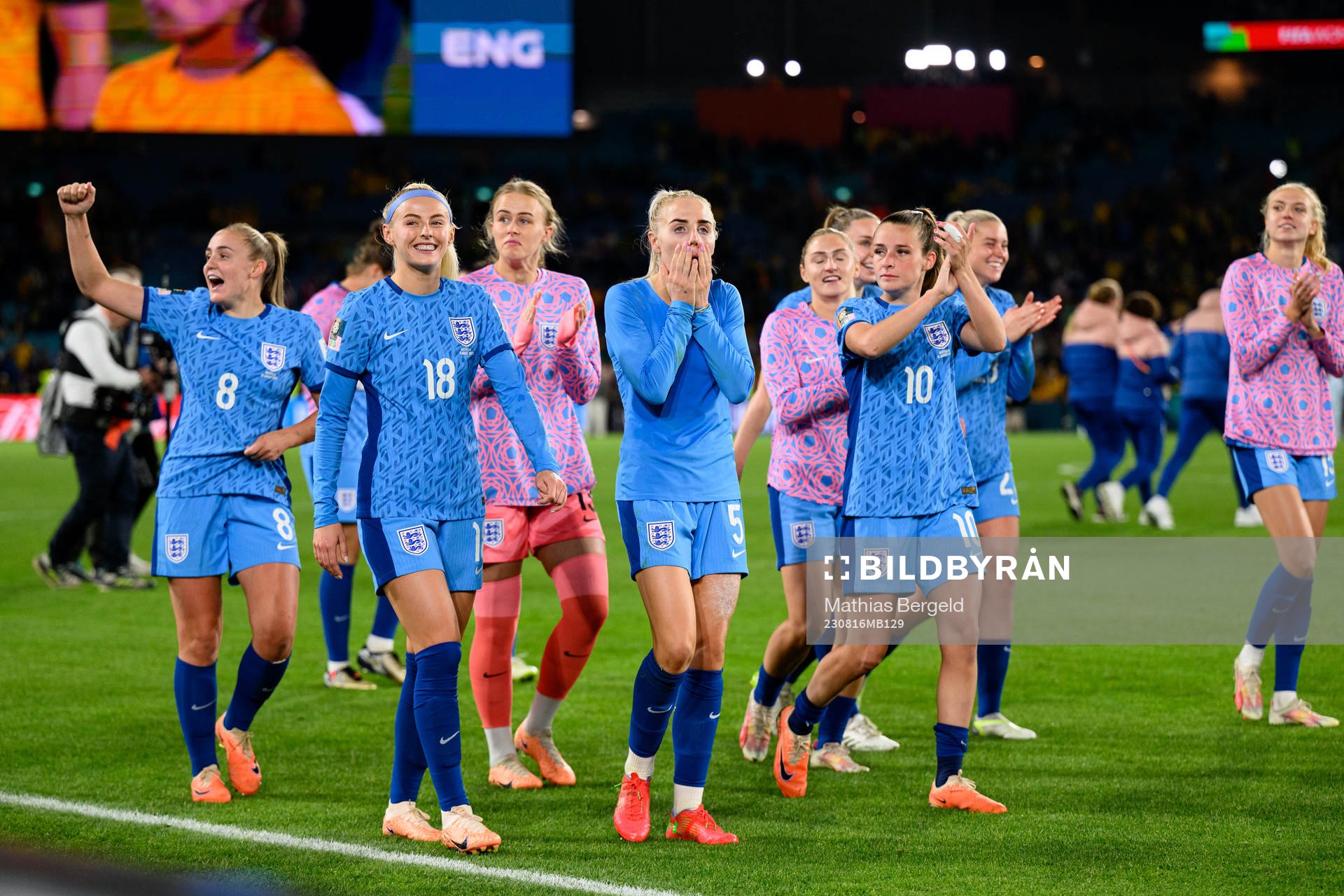 Players of England celebrate