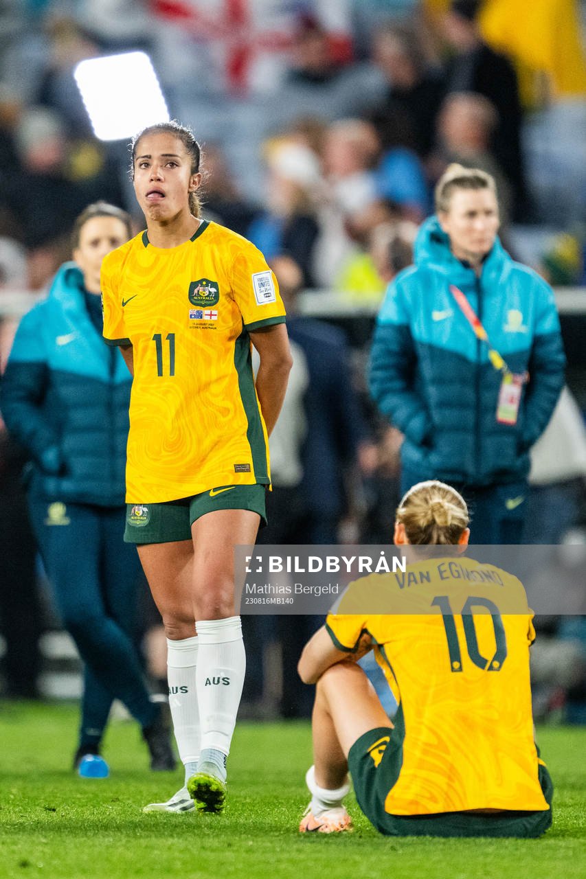 Mary Fowler and Emily van Egmond of Australia look dejected
