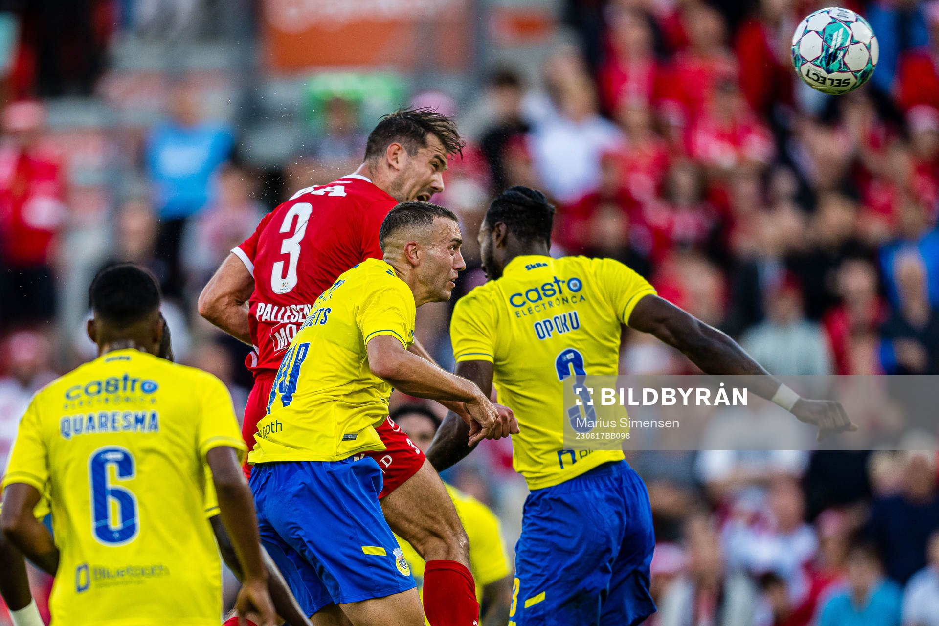 Fredrik Pallesen Knudsen of Brann scores the 2-0 goal
