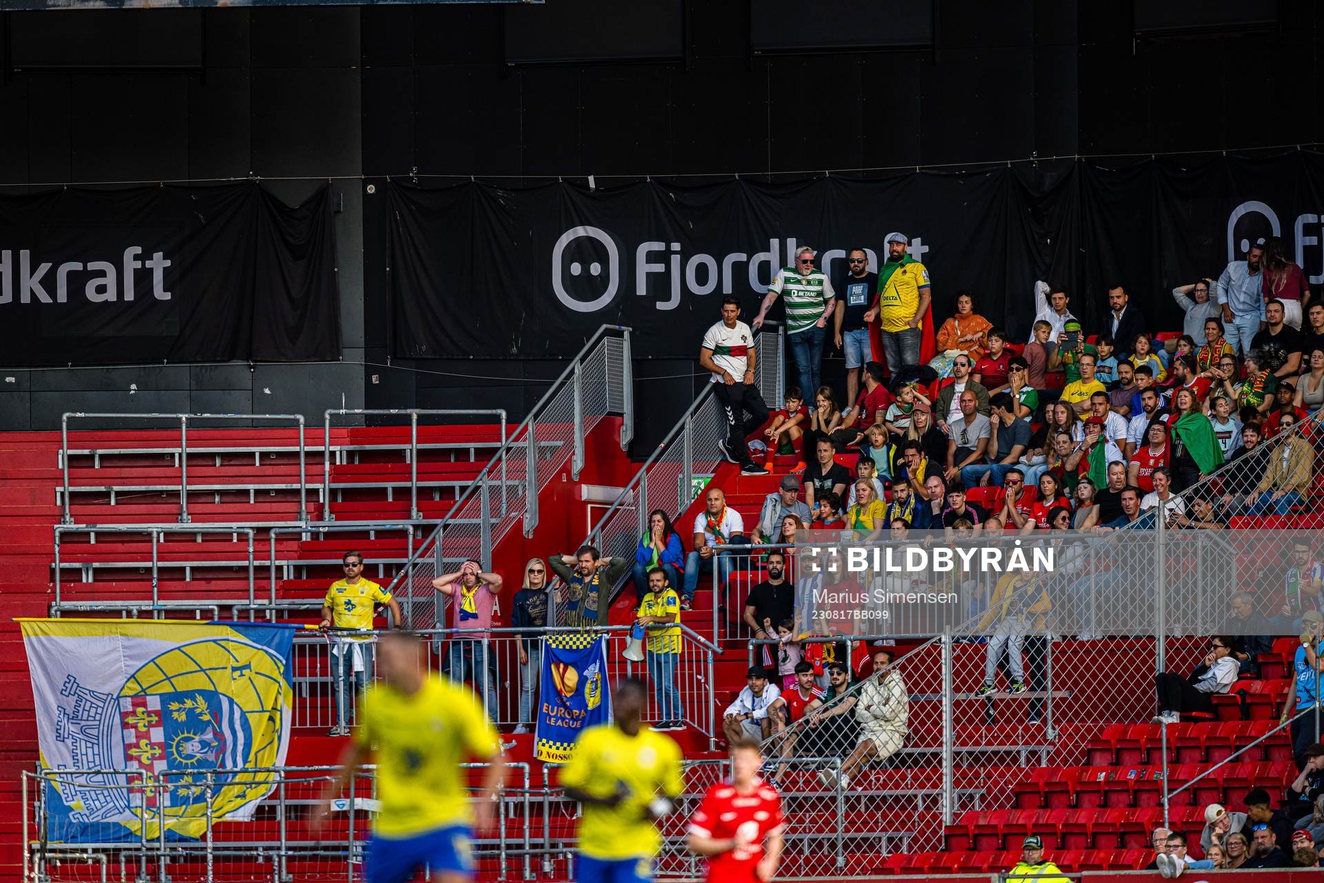 Spectators in the stands