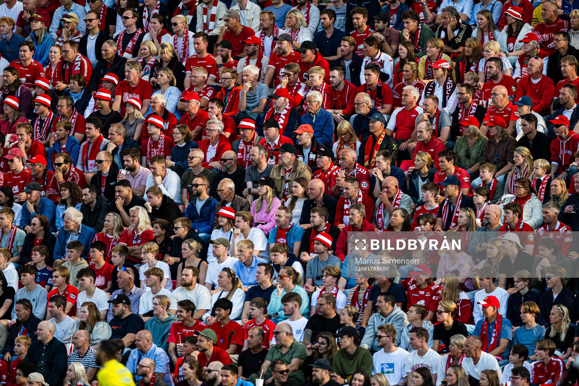 Spectators in the stands