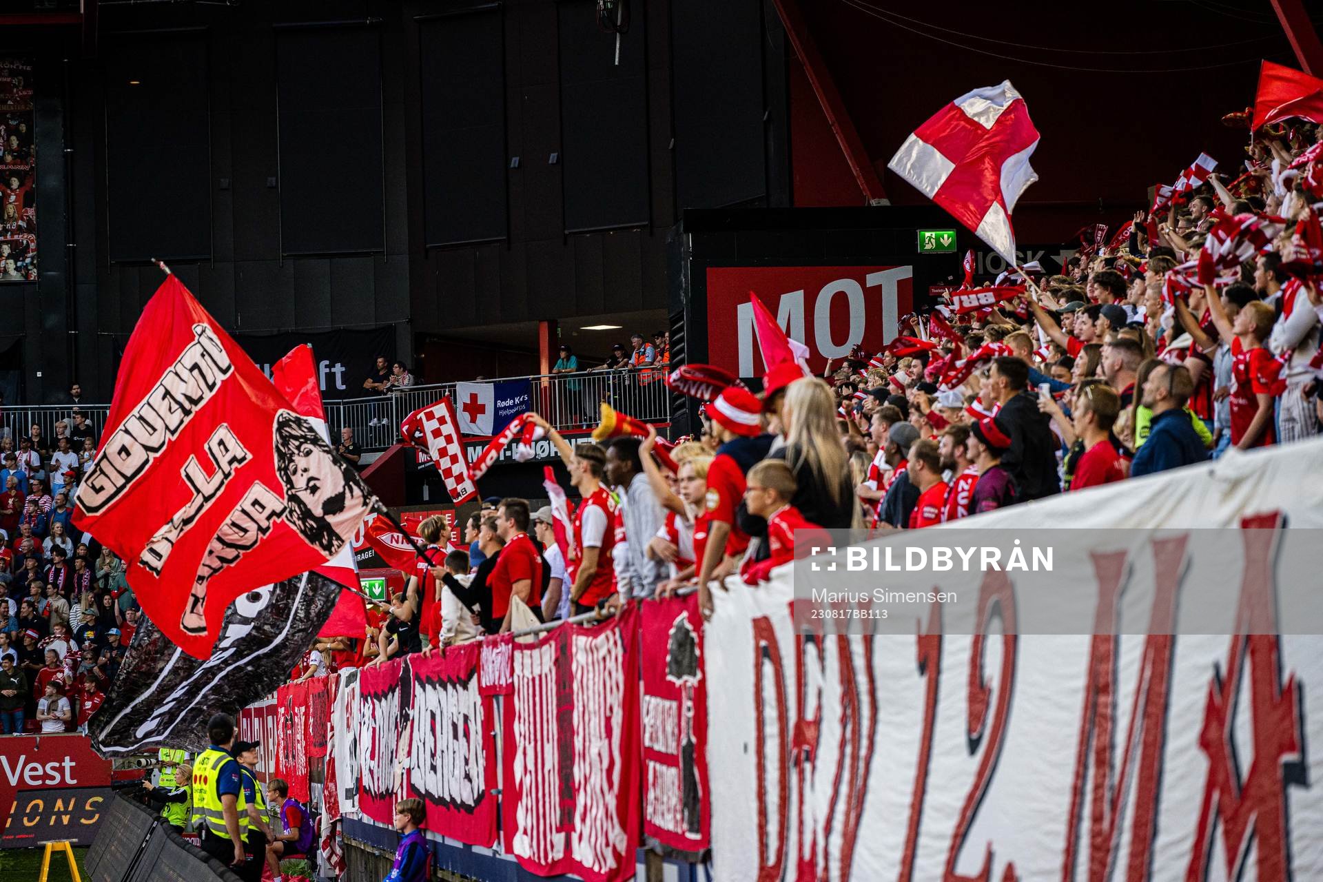Spectators in the stands