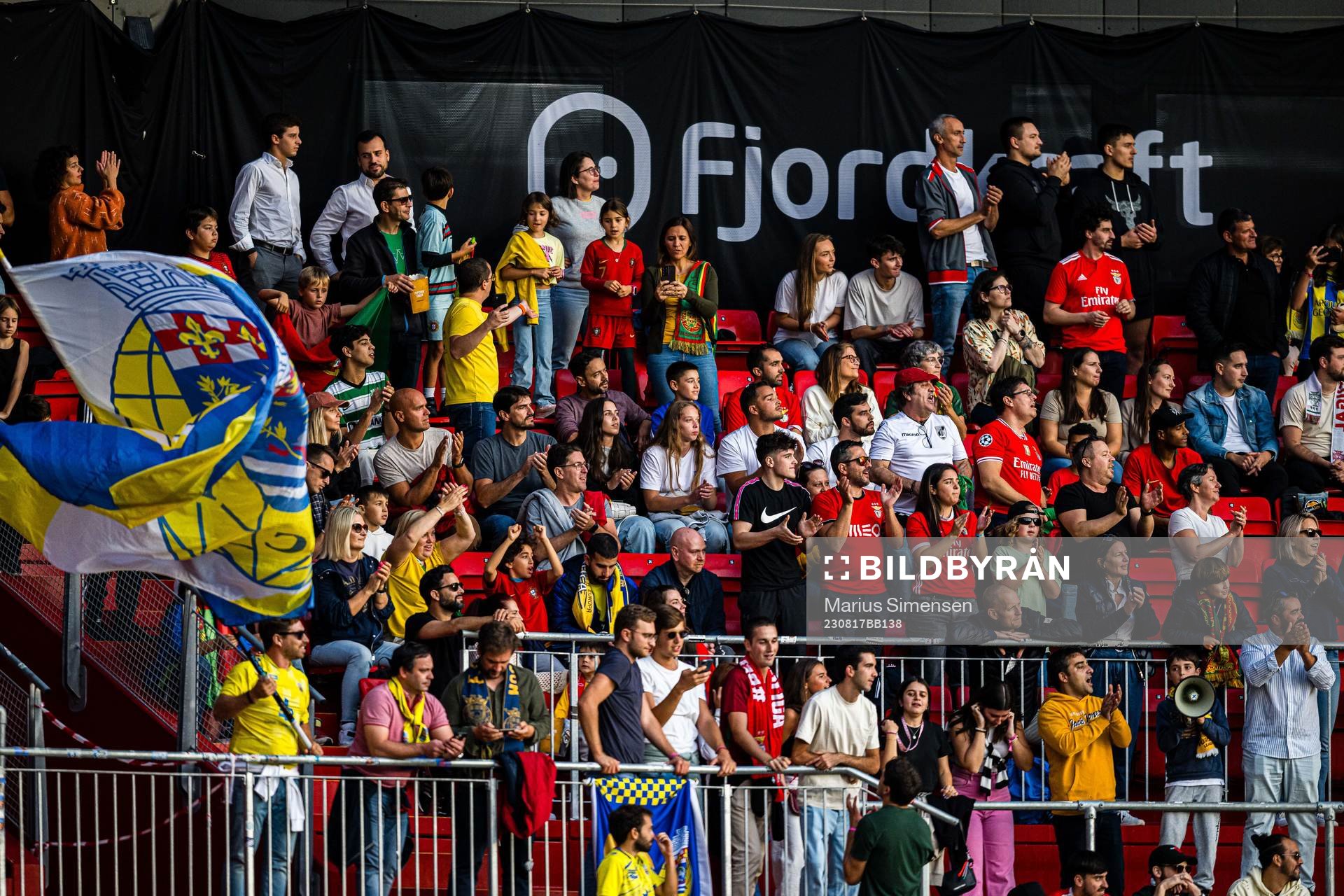 Spectators in the stands