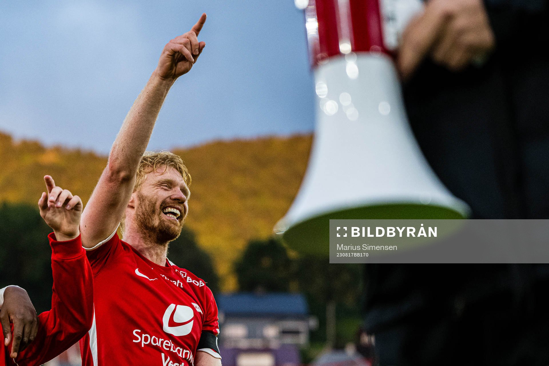 Sivert Heltne Nilsen of Brann celebrates
