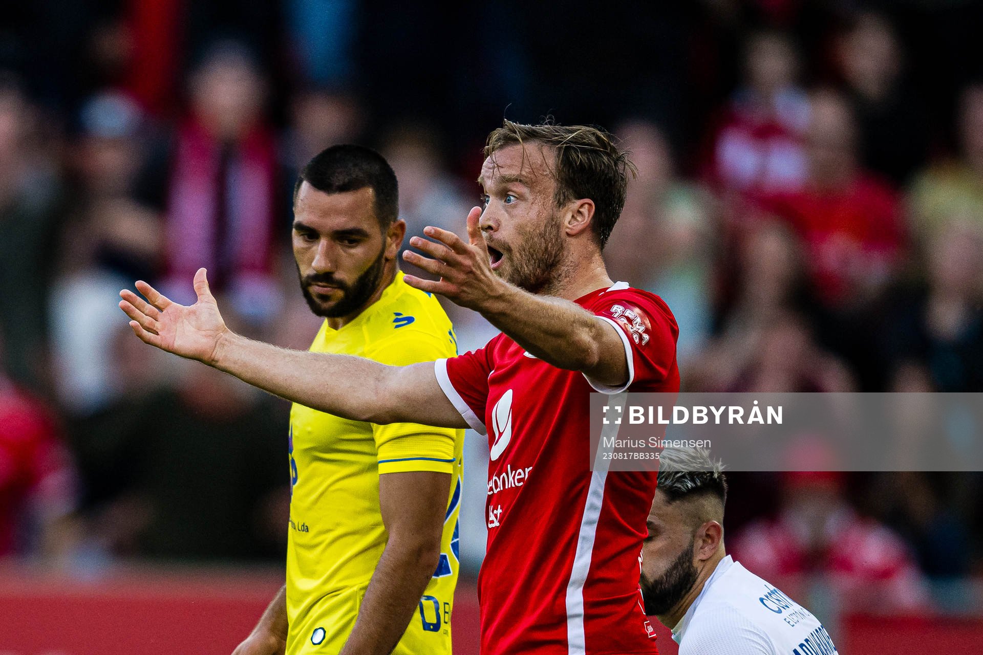 Bård Finne of Brann reacts