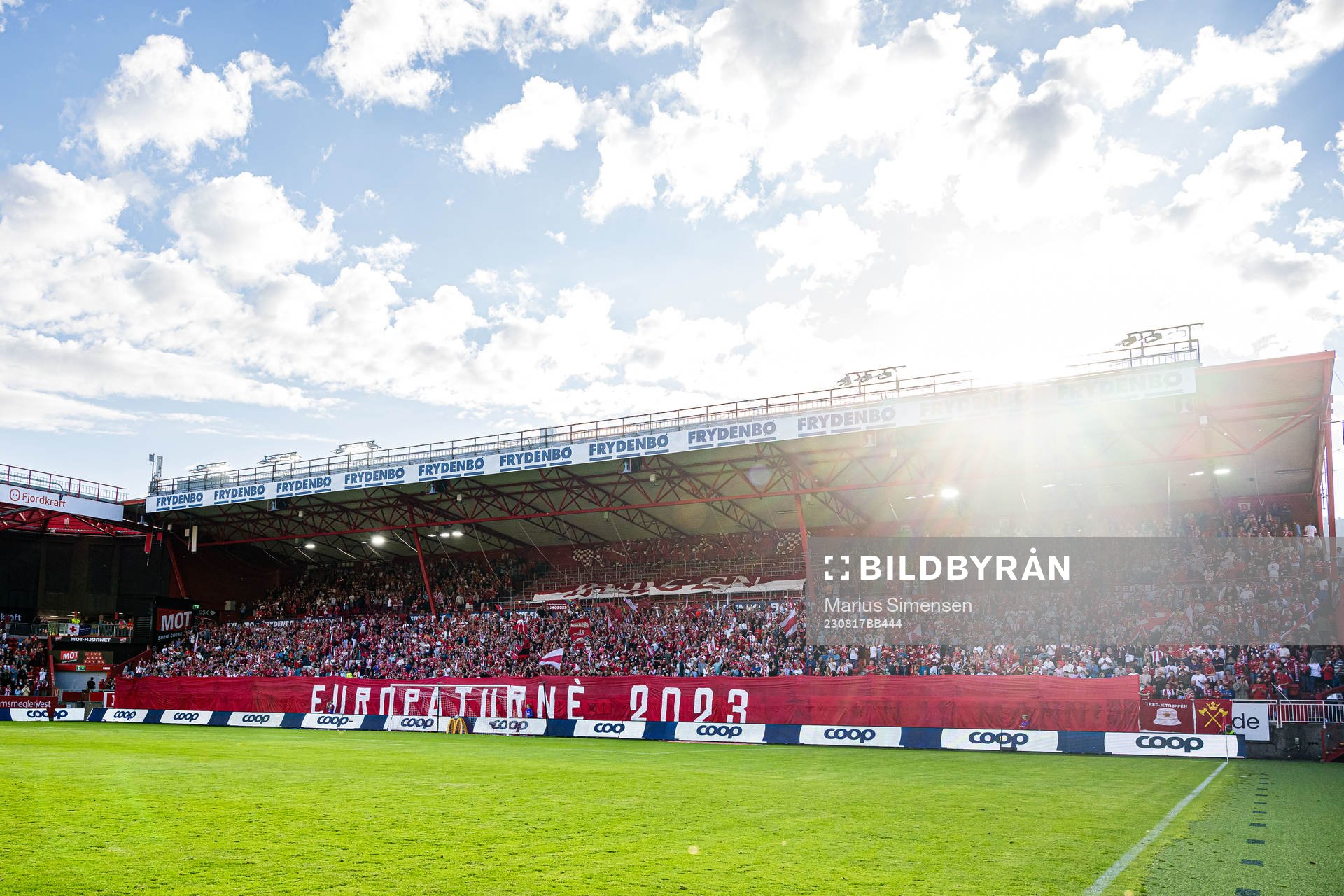 Spectators in the stands
