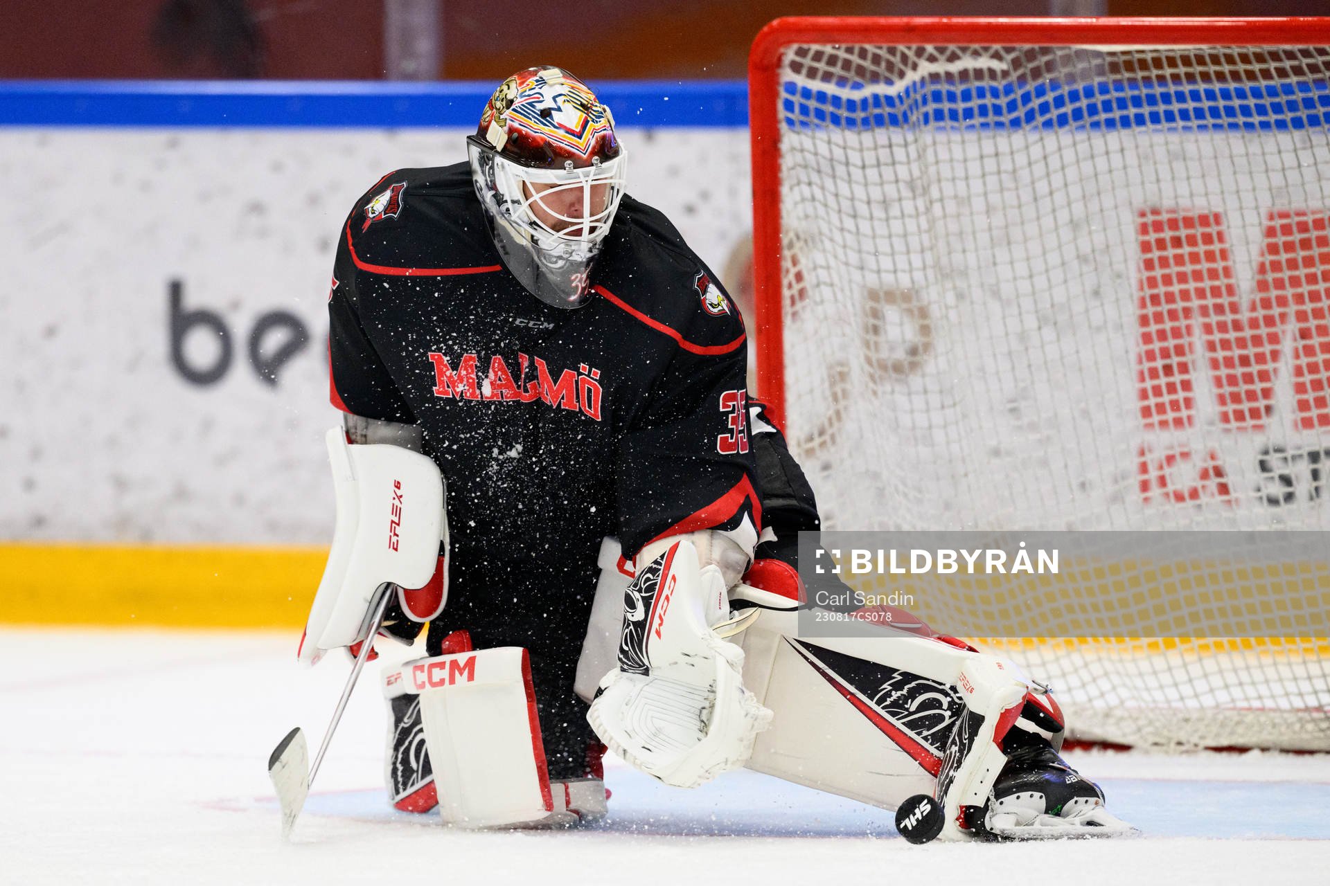 Malmö Redhawks målvakt Adam Werner