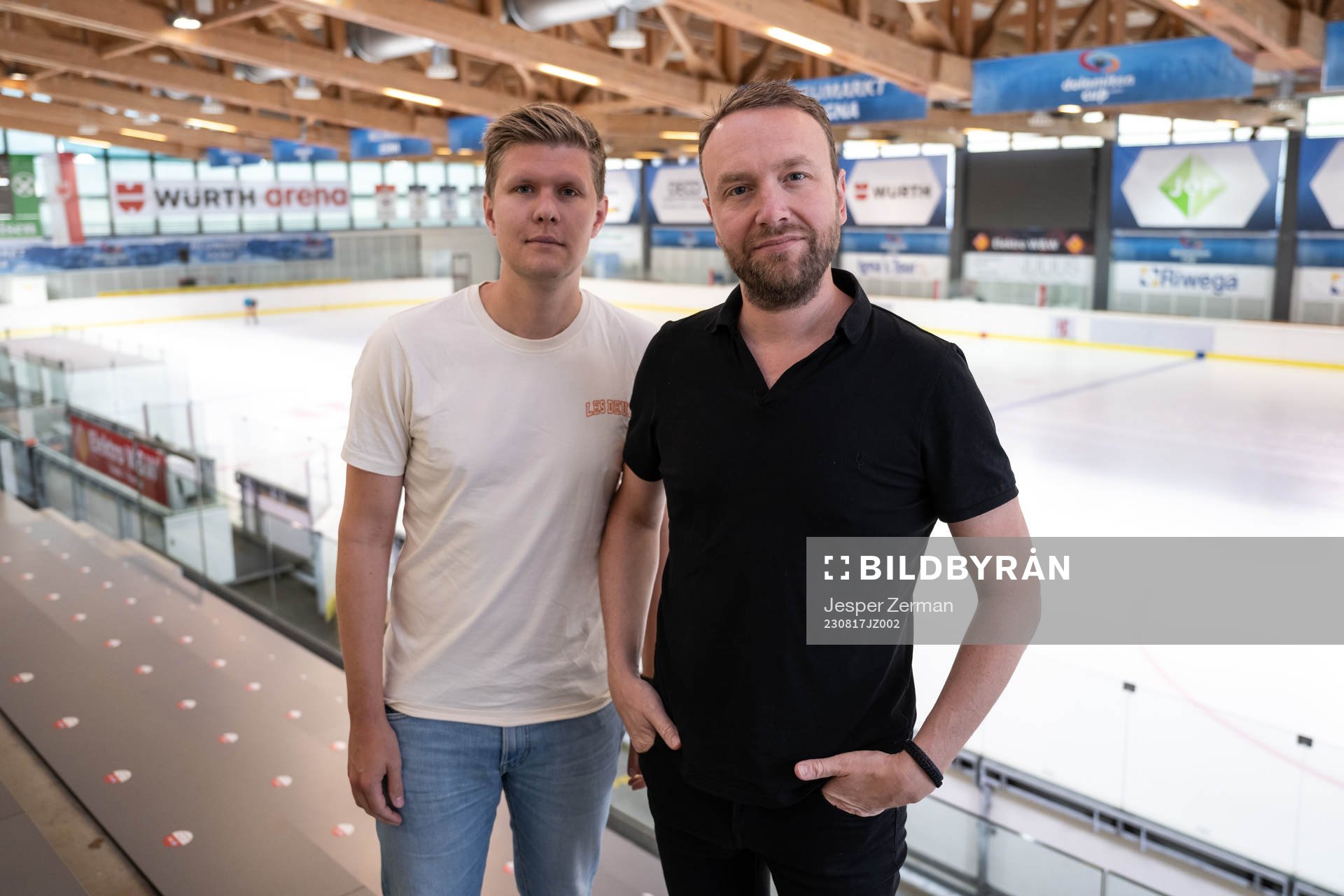 Helsingborgs Dagblads reportrar Linus Ahlin och Daniel Rooth