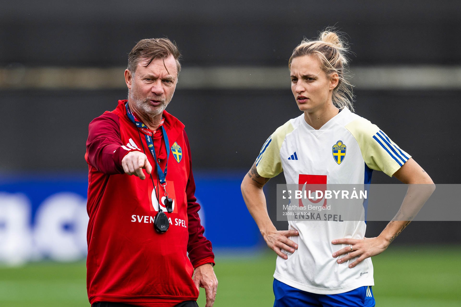 Head coach Peter Gerhardsson and Nathalie Björn of the