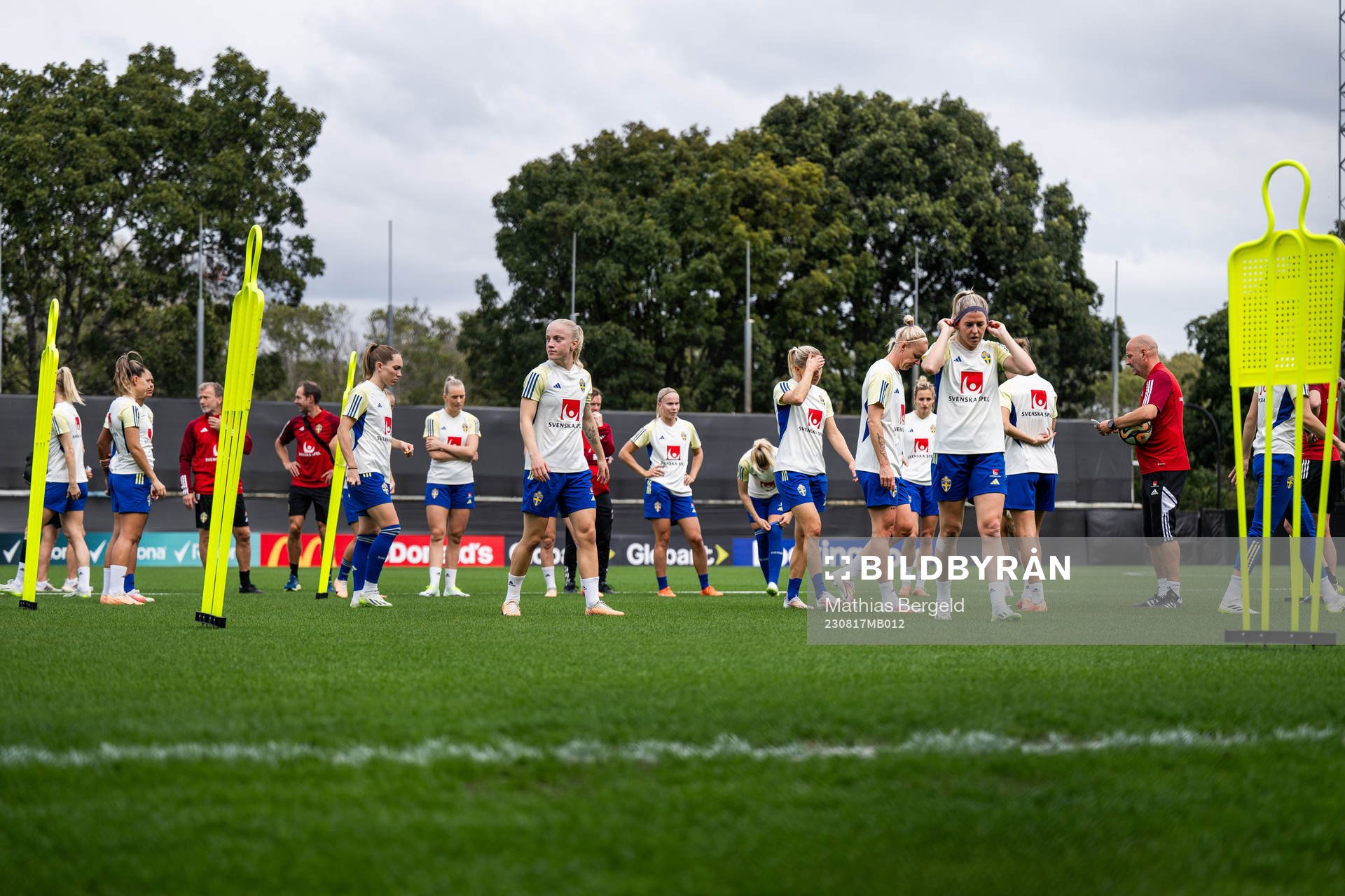 Players of the Swedish women's national football team at a