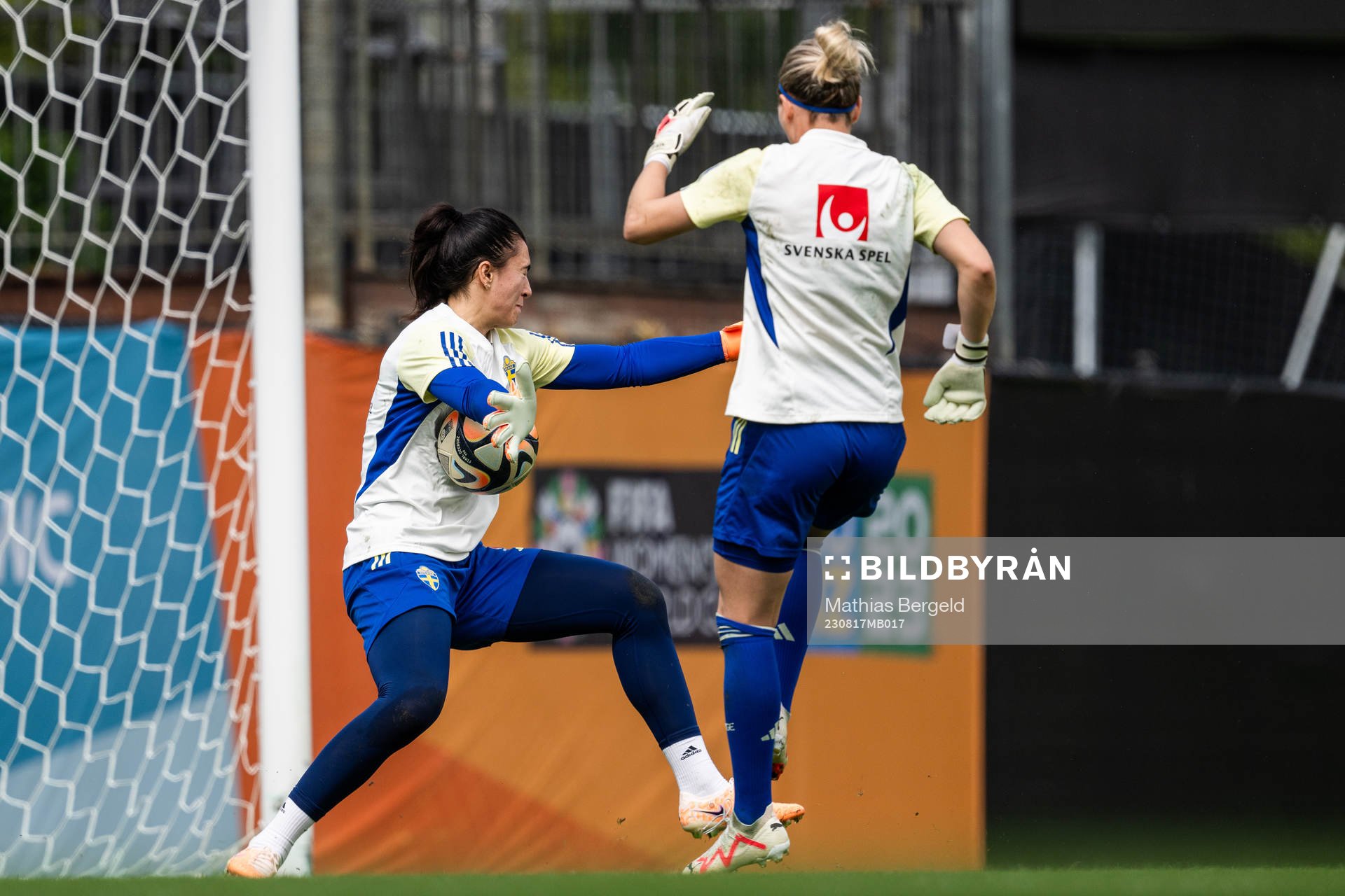 Goalkeeper Zecira Musovic of the Swedish women's national